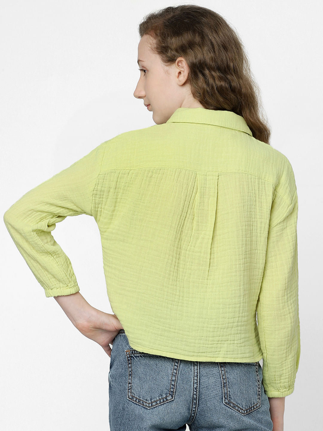 Green Textured Shirt