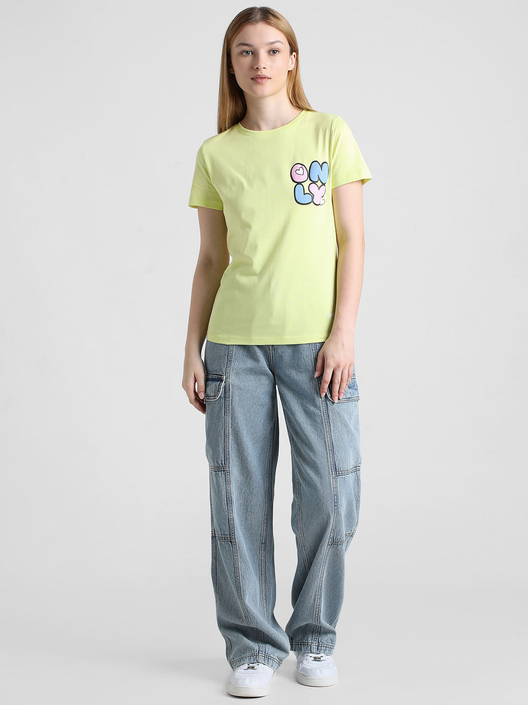 Yellow Large Print T-Shirt