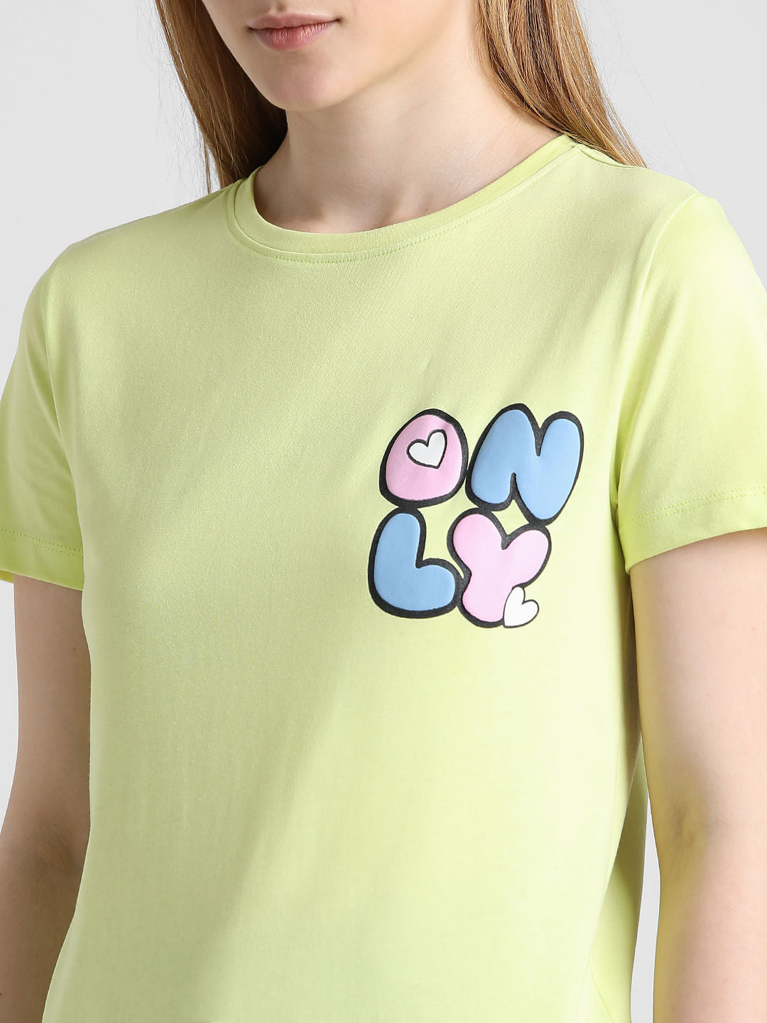 Yellow Large Print T-Shirt