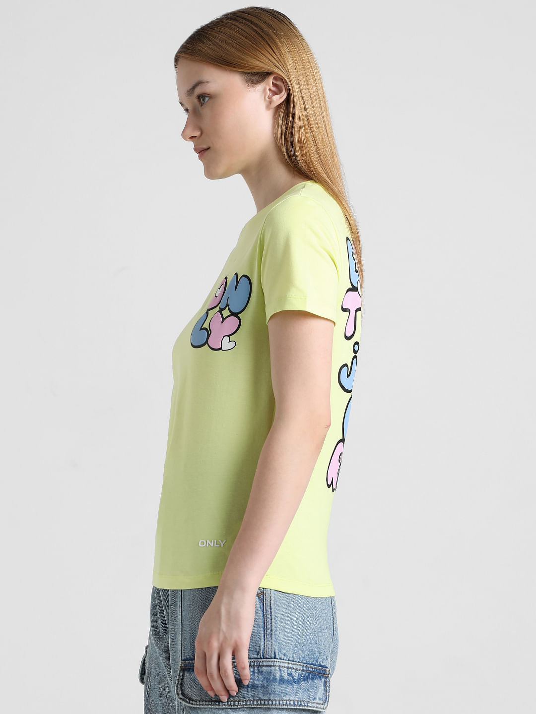 Yellow Large Print T-Shirt