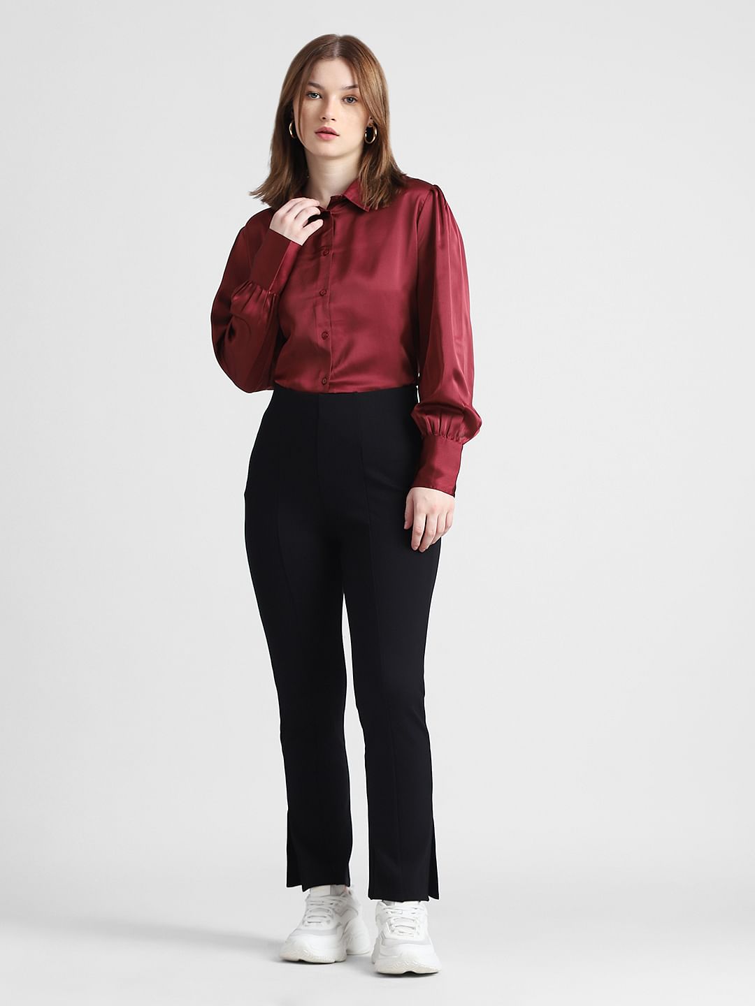 Black High Rise Knitted Skinny Legging