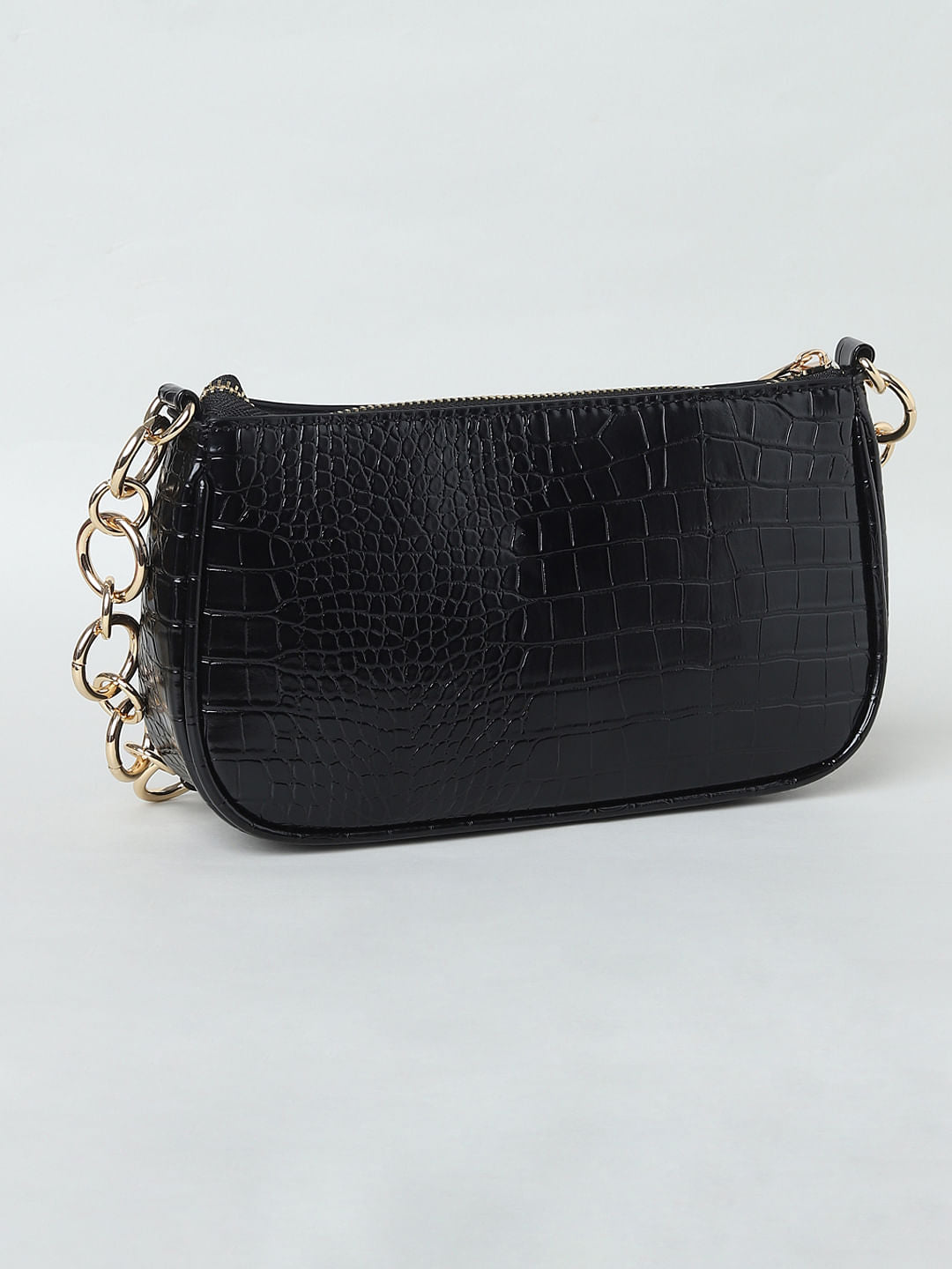 Black Baguette Bag