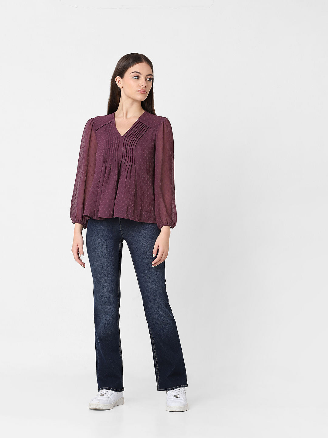 Dark Purple Textured Top