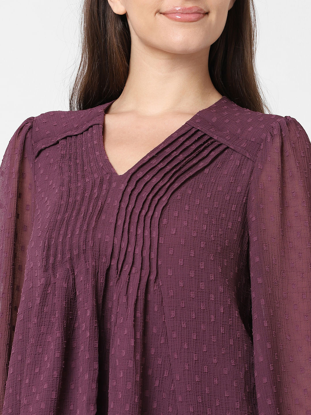 Dark Purple Textured Top