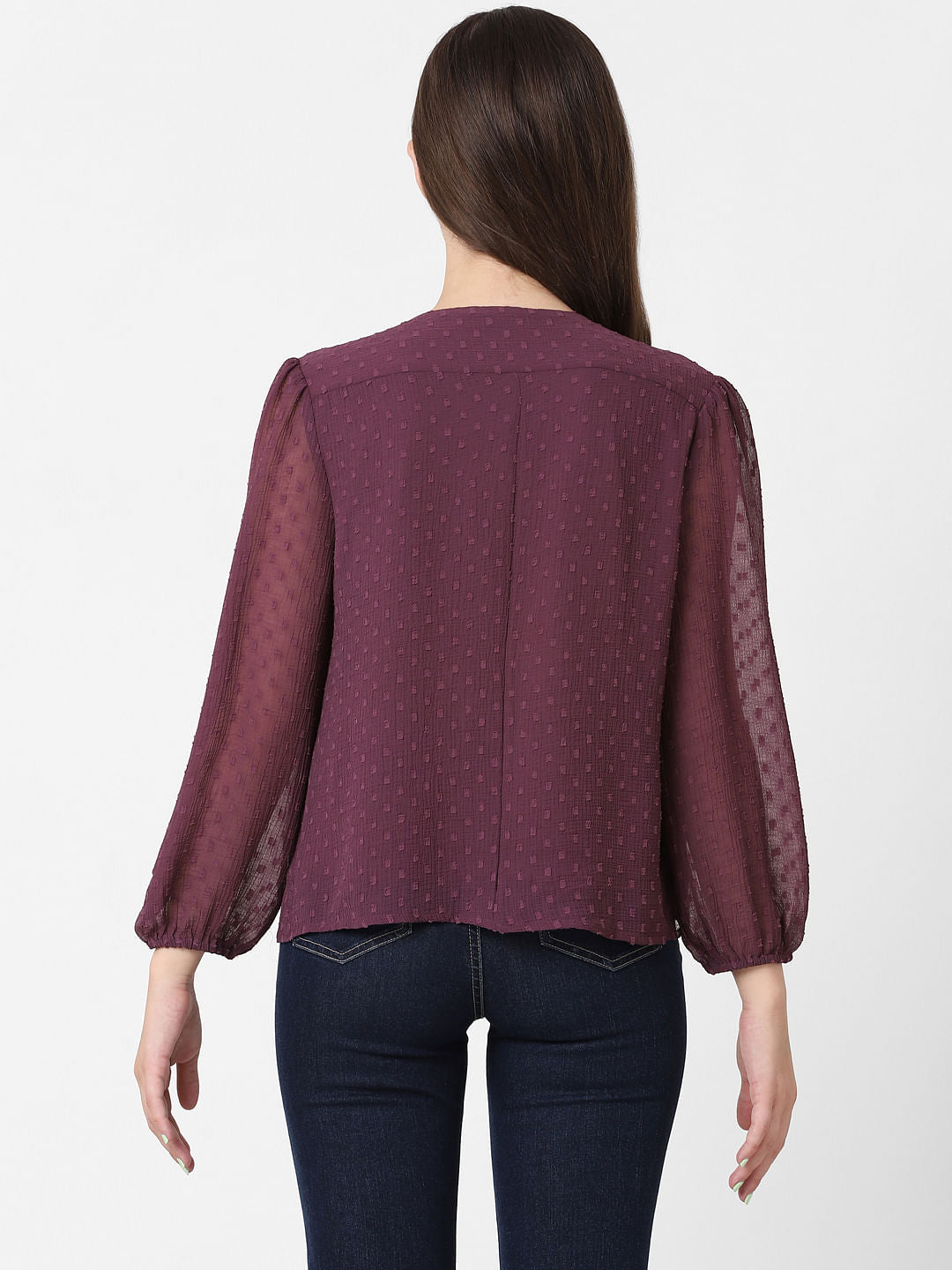 Dark Purple Textured Top