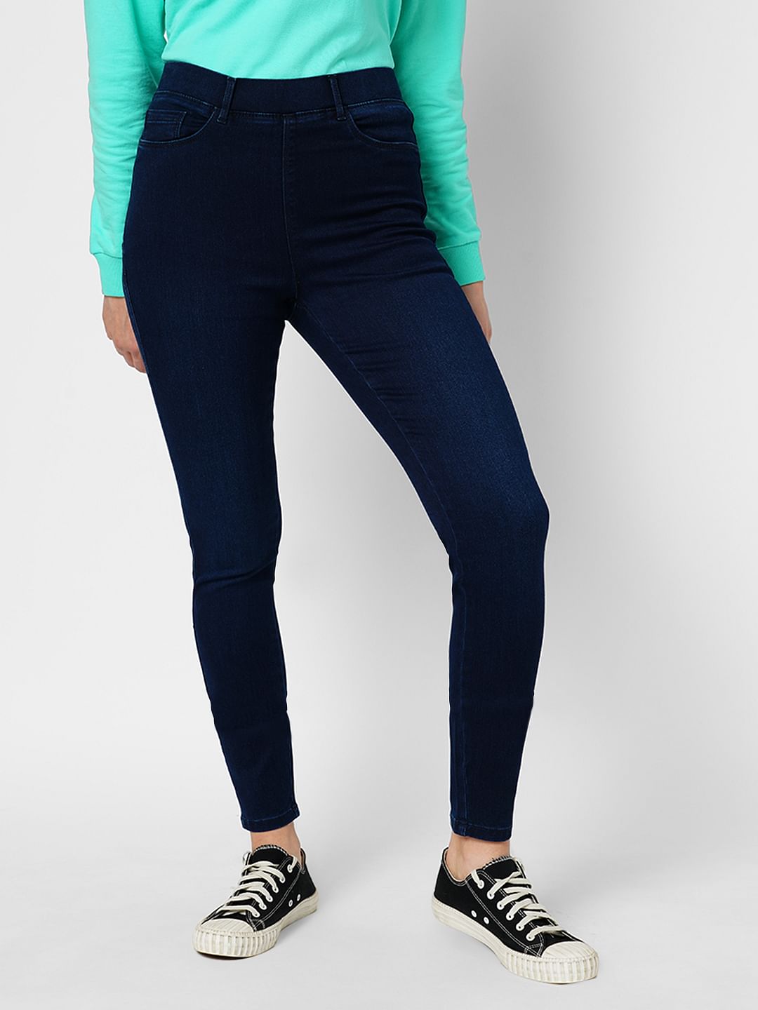 Jdy By Only Dark Blue Super Skinny Denim Jeggings