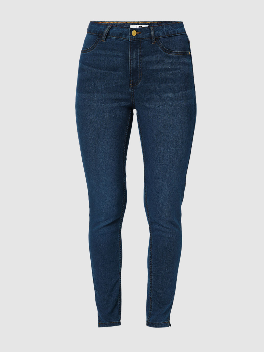 Jdy By Only Dark Blue High Rise Skinny Fit Jeggings