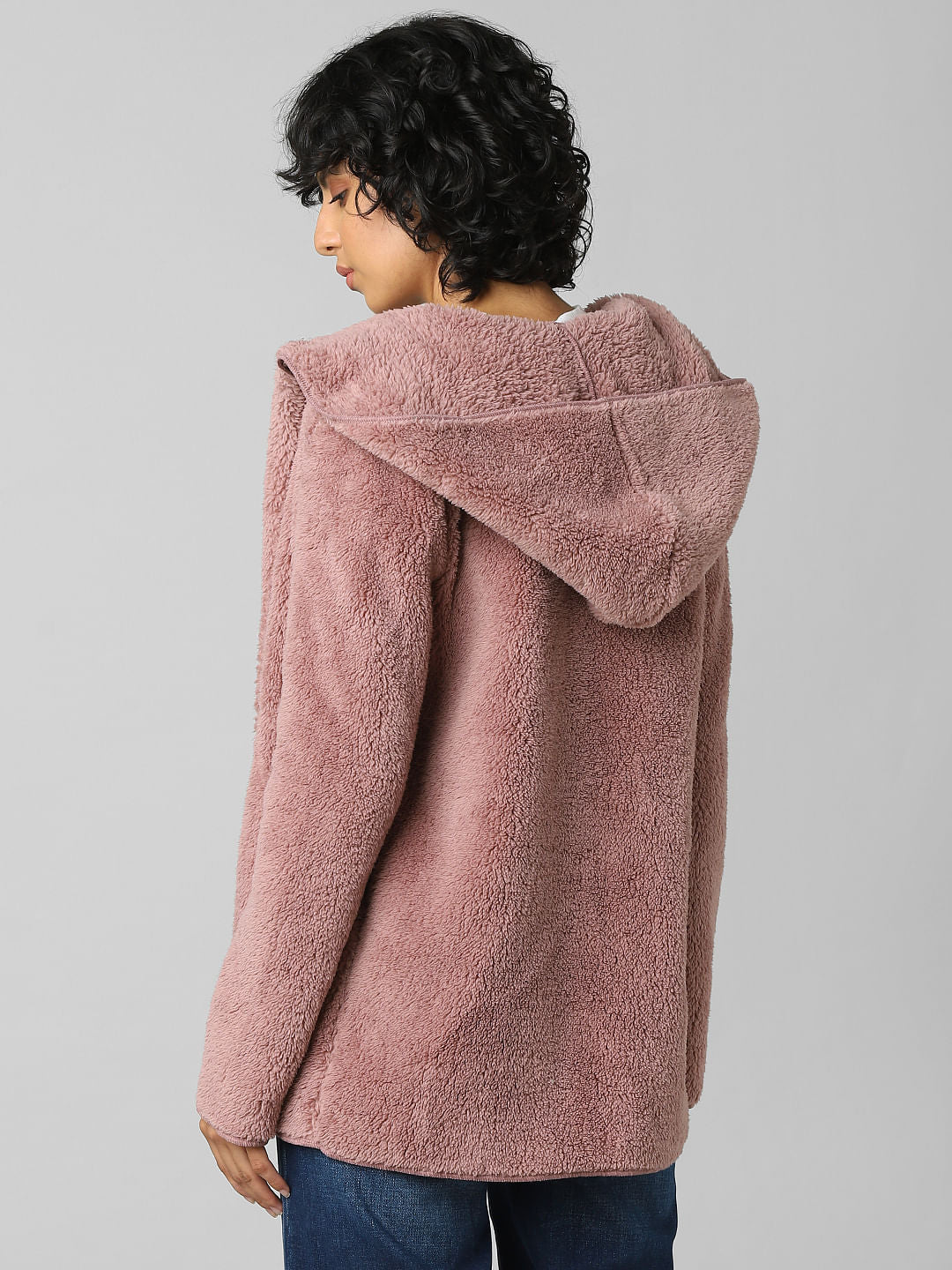 Pink Sherpa Hooded Coat