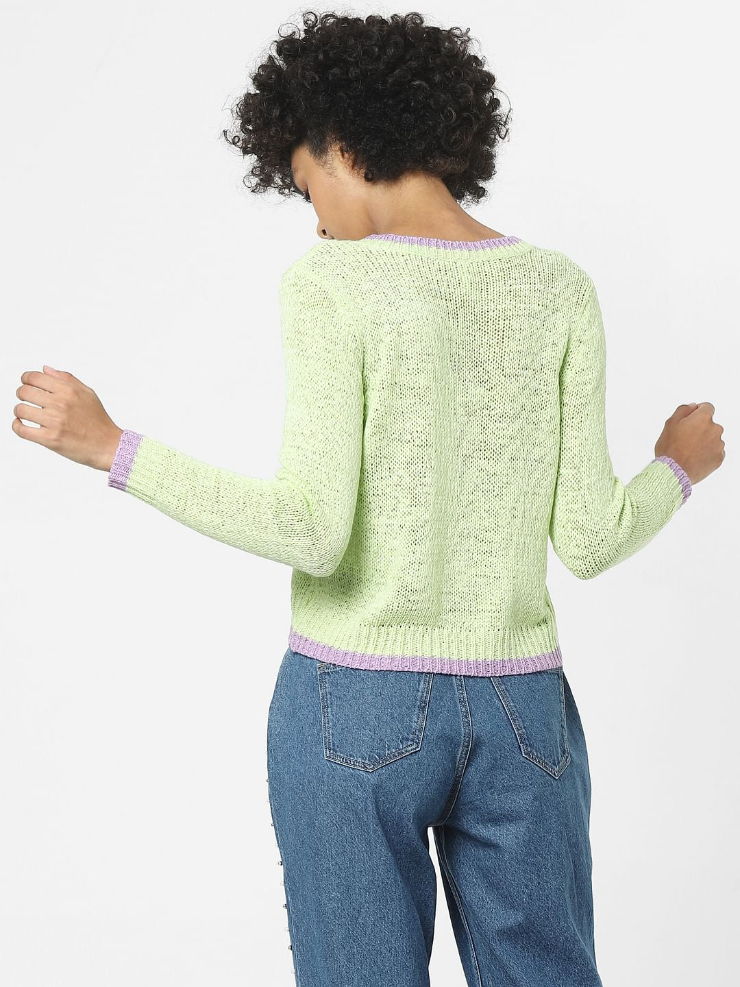Green V-Neck Pullover