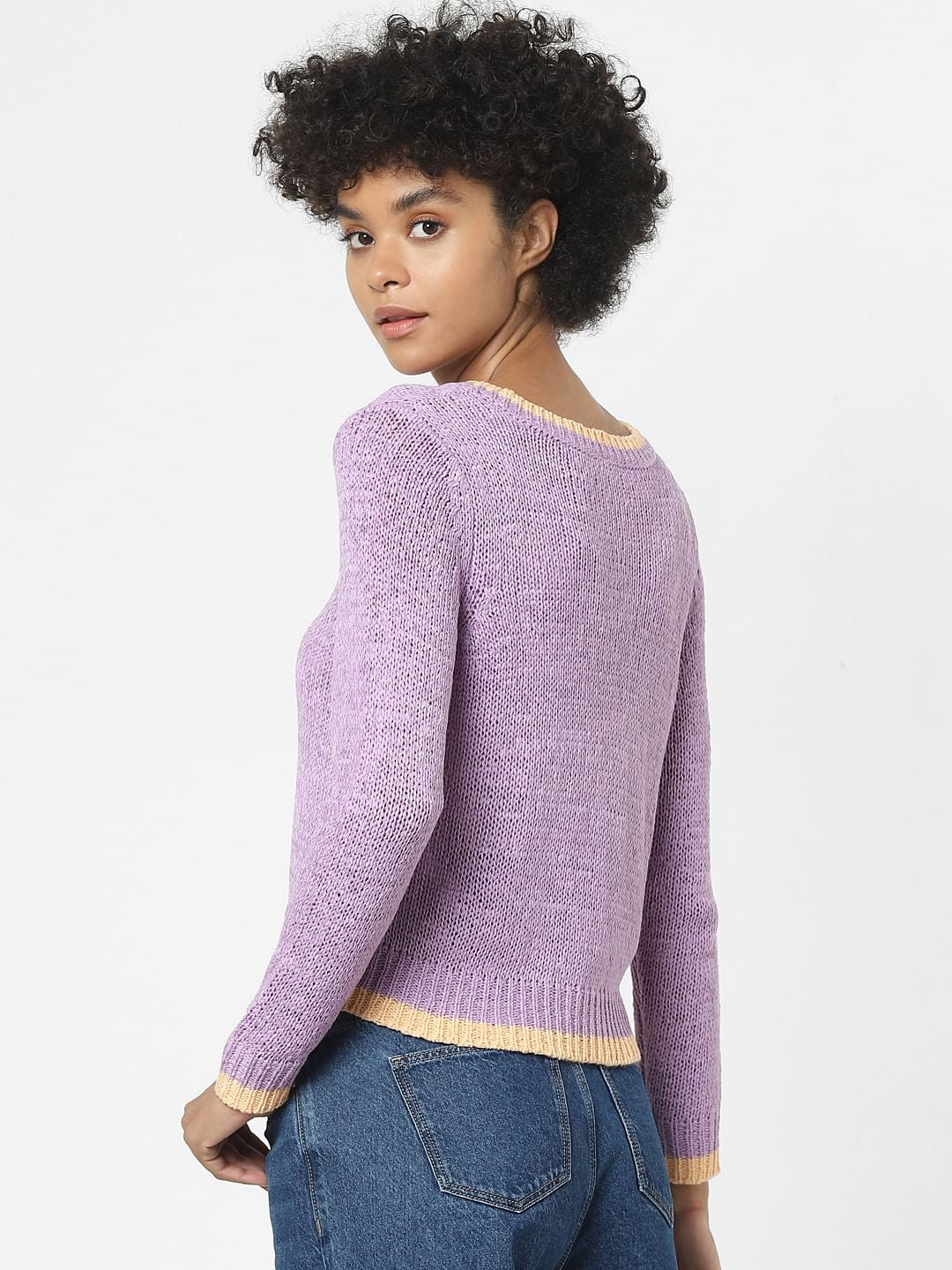 Purple V-Neck Pullover