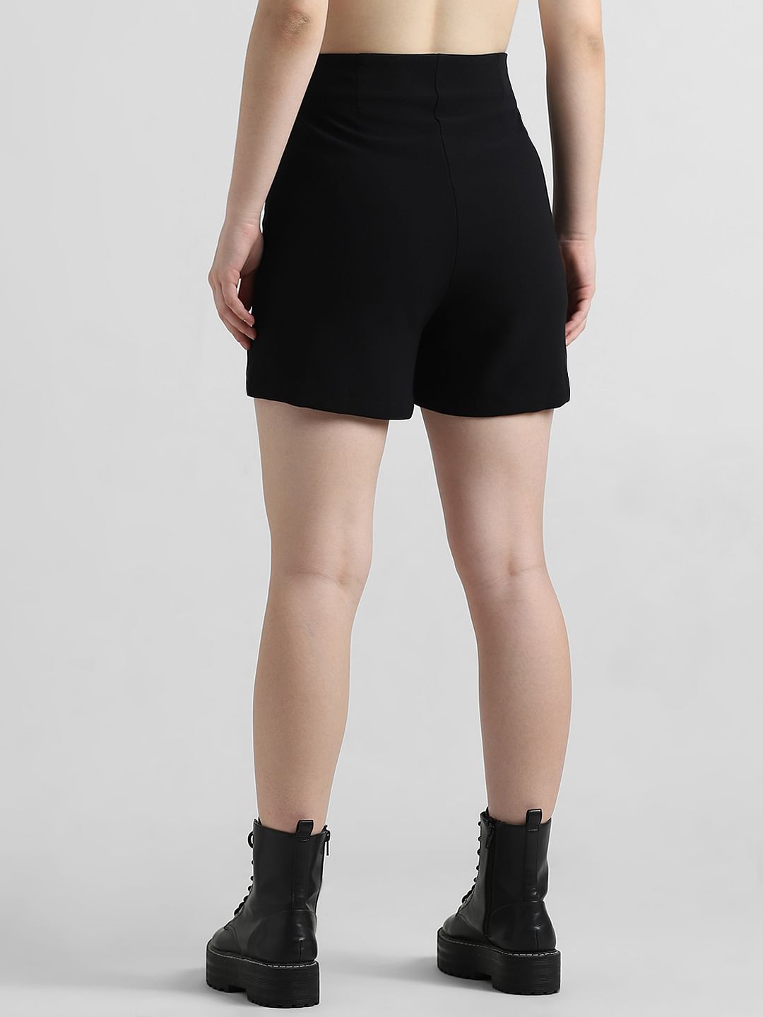 Black High Rise Skorts