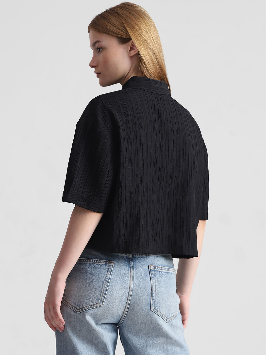 Black Textured Shirt