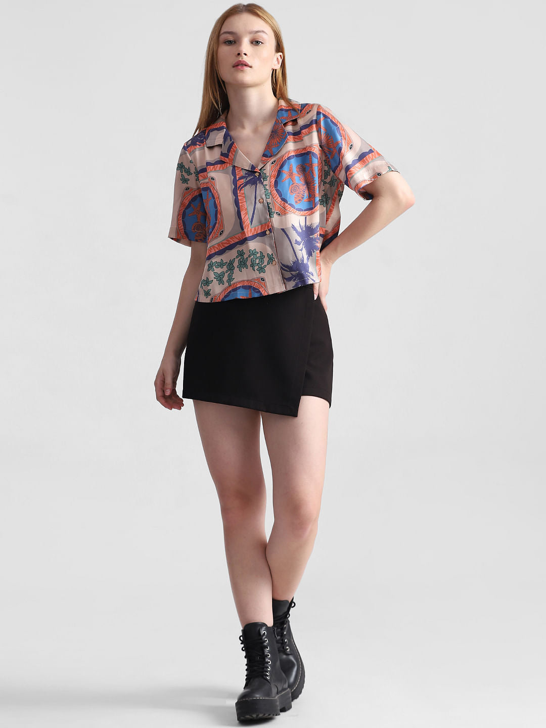 Light Brown Printed Shirt