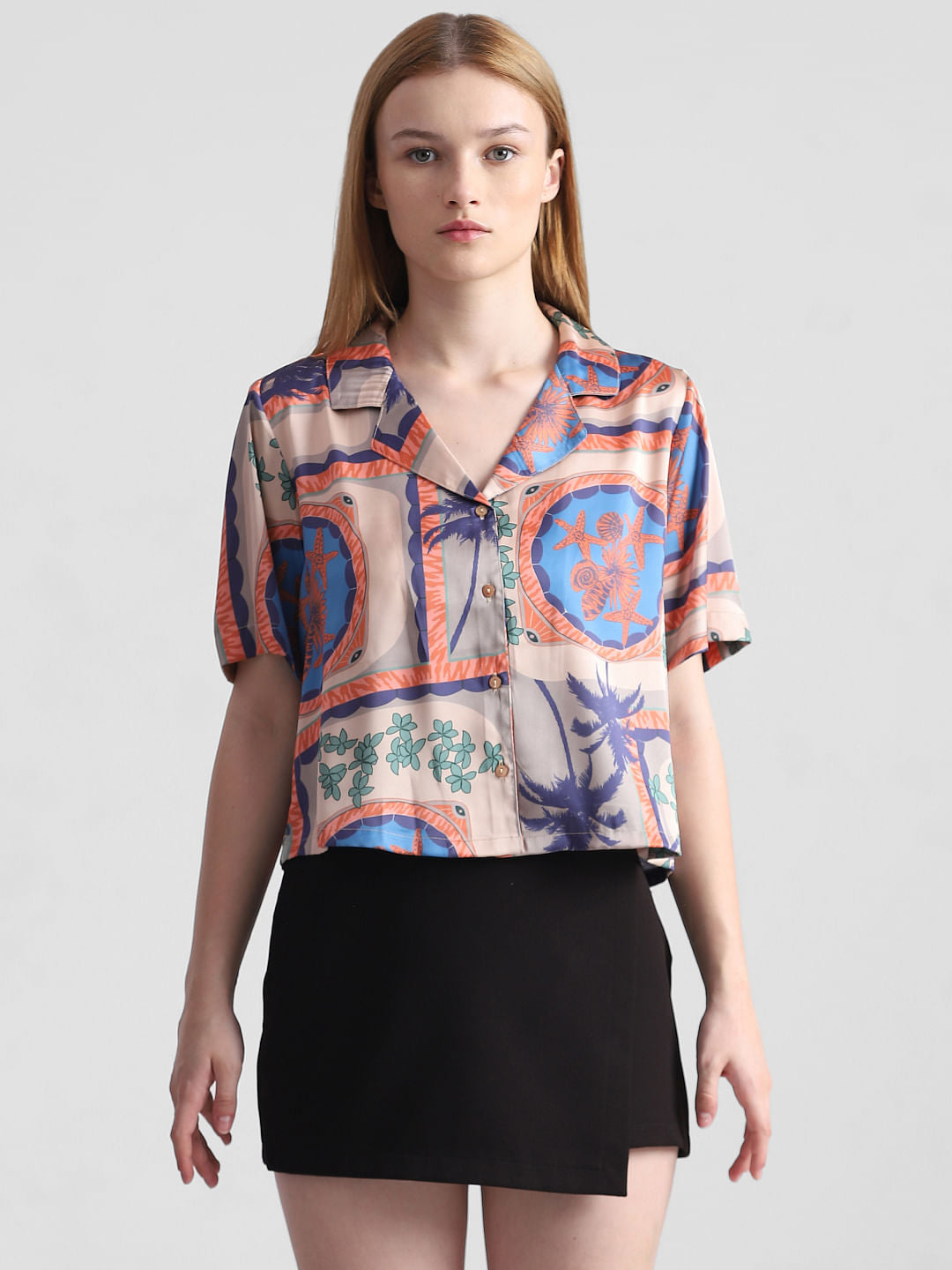 Light Brown Printed Shirt