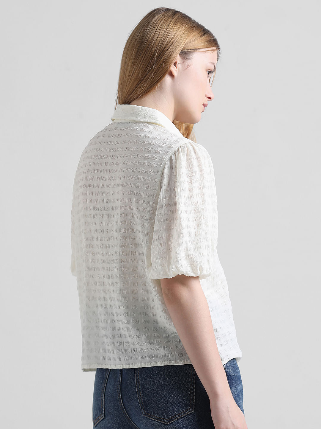 Beige Textured Shirt