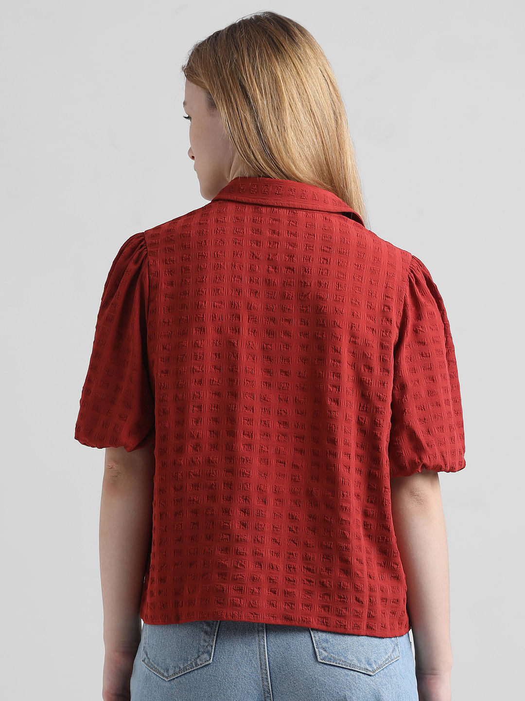 Red Textured Shirt