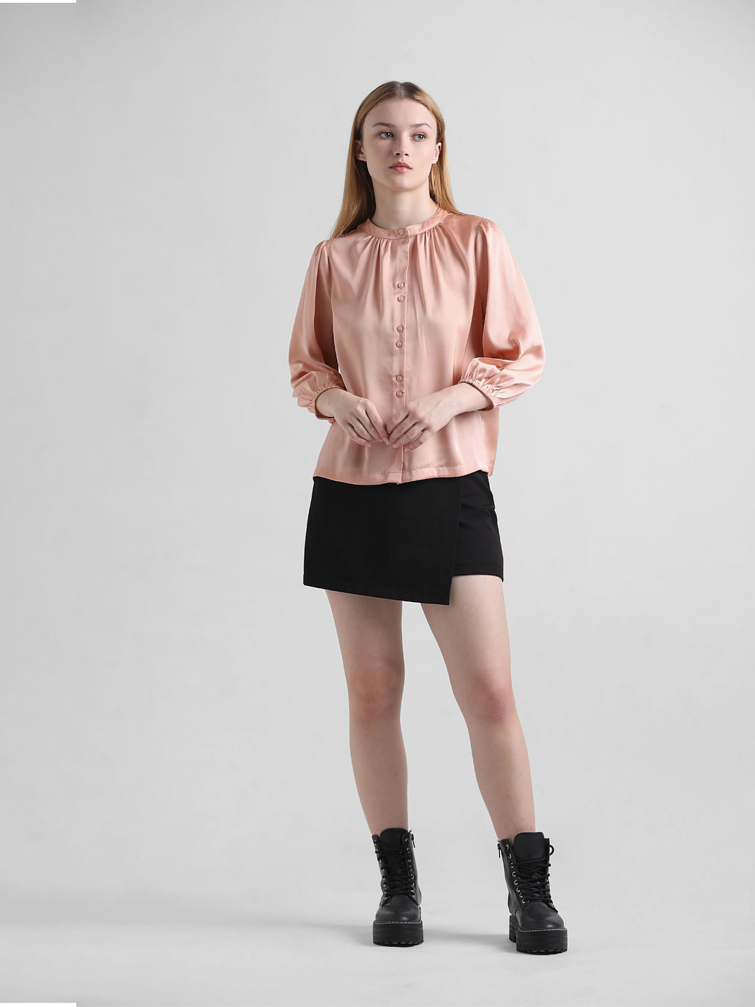 Pink Satin Shirt