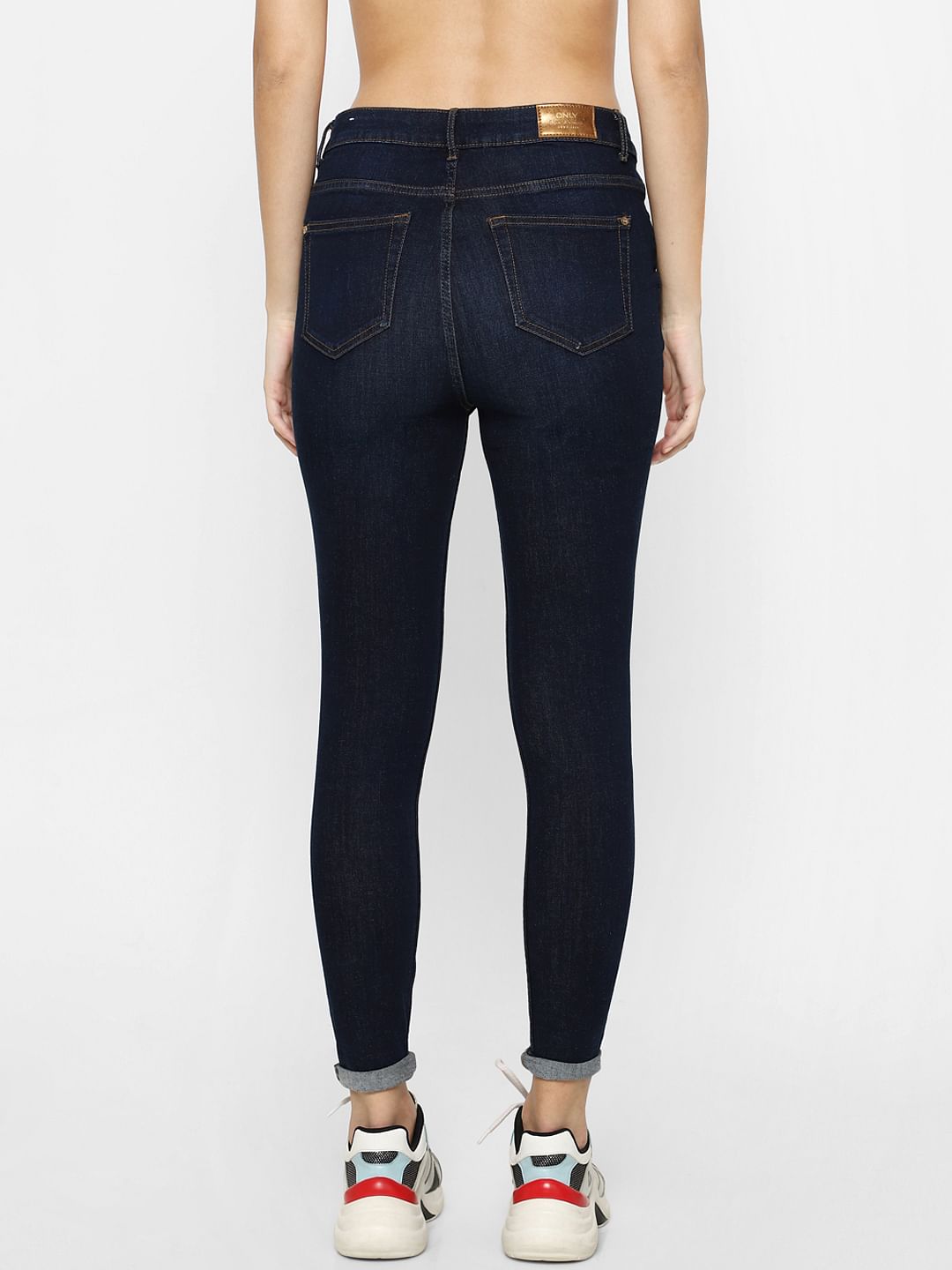 Dark Blue High Rise Regular Jeans