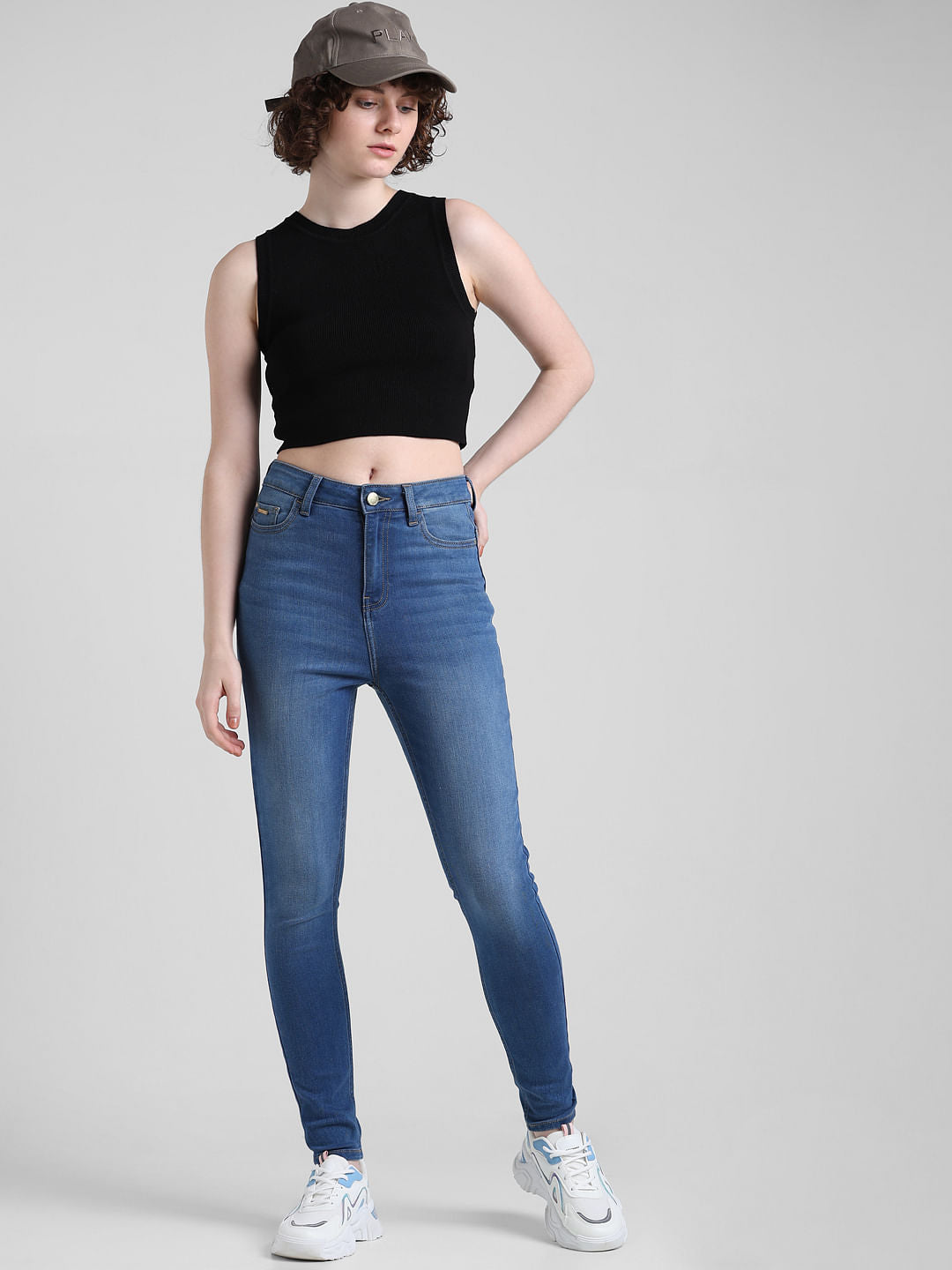 Blue High Rise Piper Skinny Fit Jeans