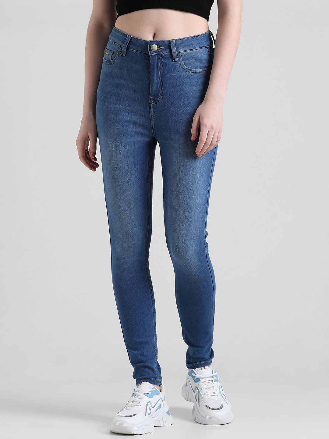 Blue High Rise Piper Skinny Fit Jeans