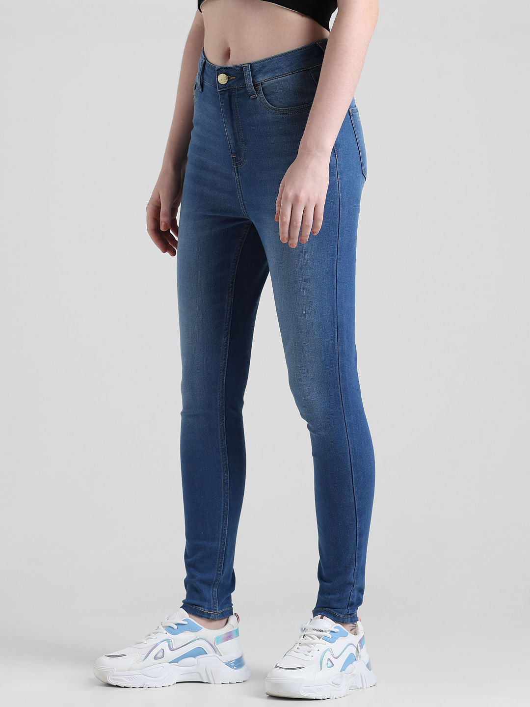 Blue High Rise Piper Skinny Fit Jeans
