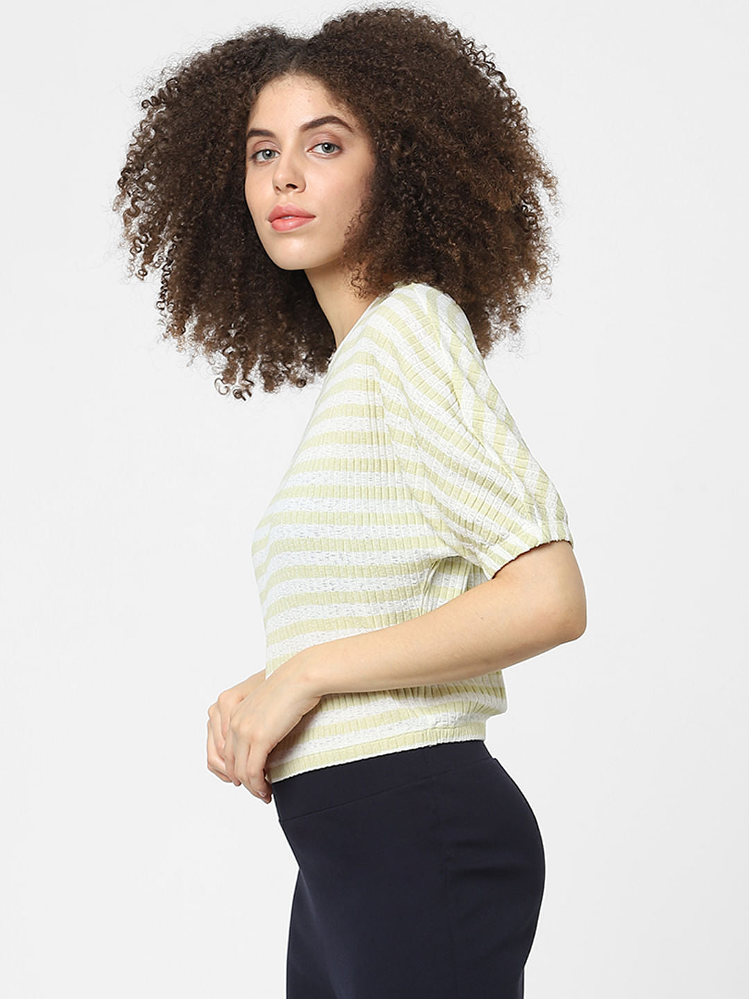 Yellow Striped Top