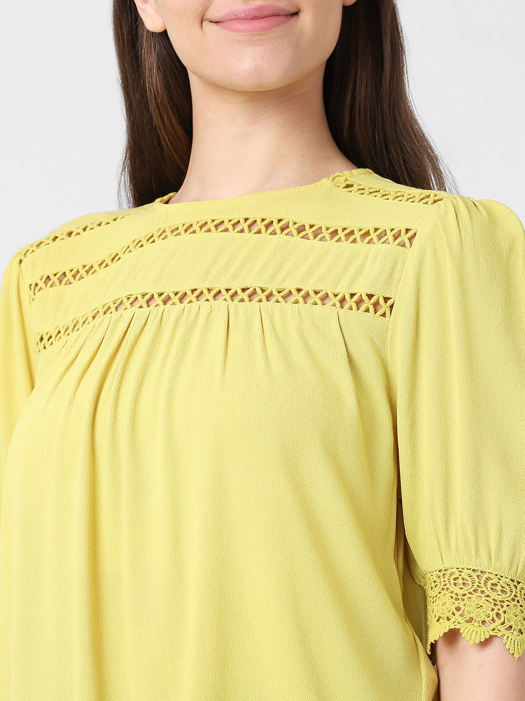 Yellow Lace Top