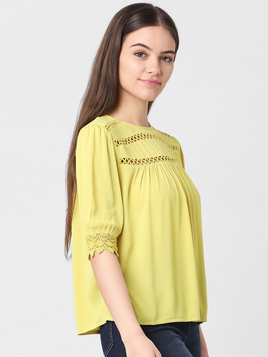 Yellow Lace Top