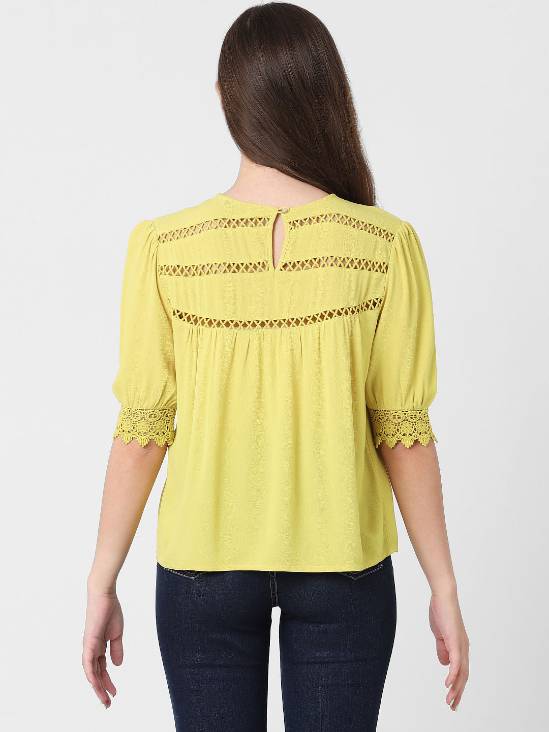 Yellow Lace Top