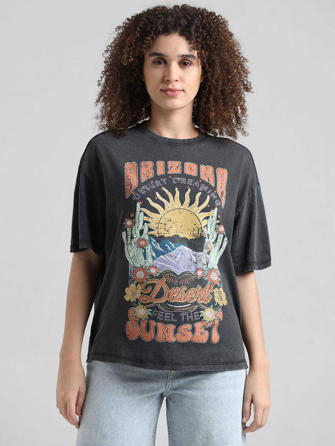 Black Washed Oversized T-Shirt