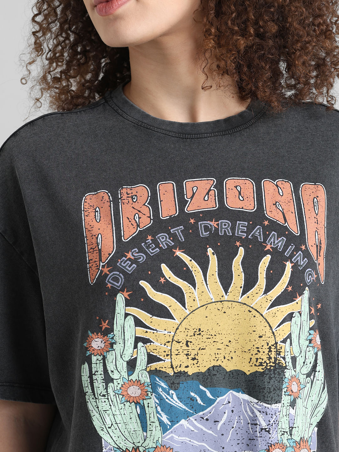 Black Washed Oversized T-Shirt