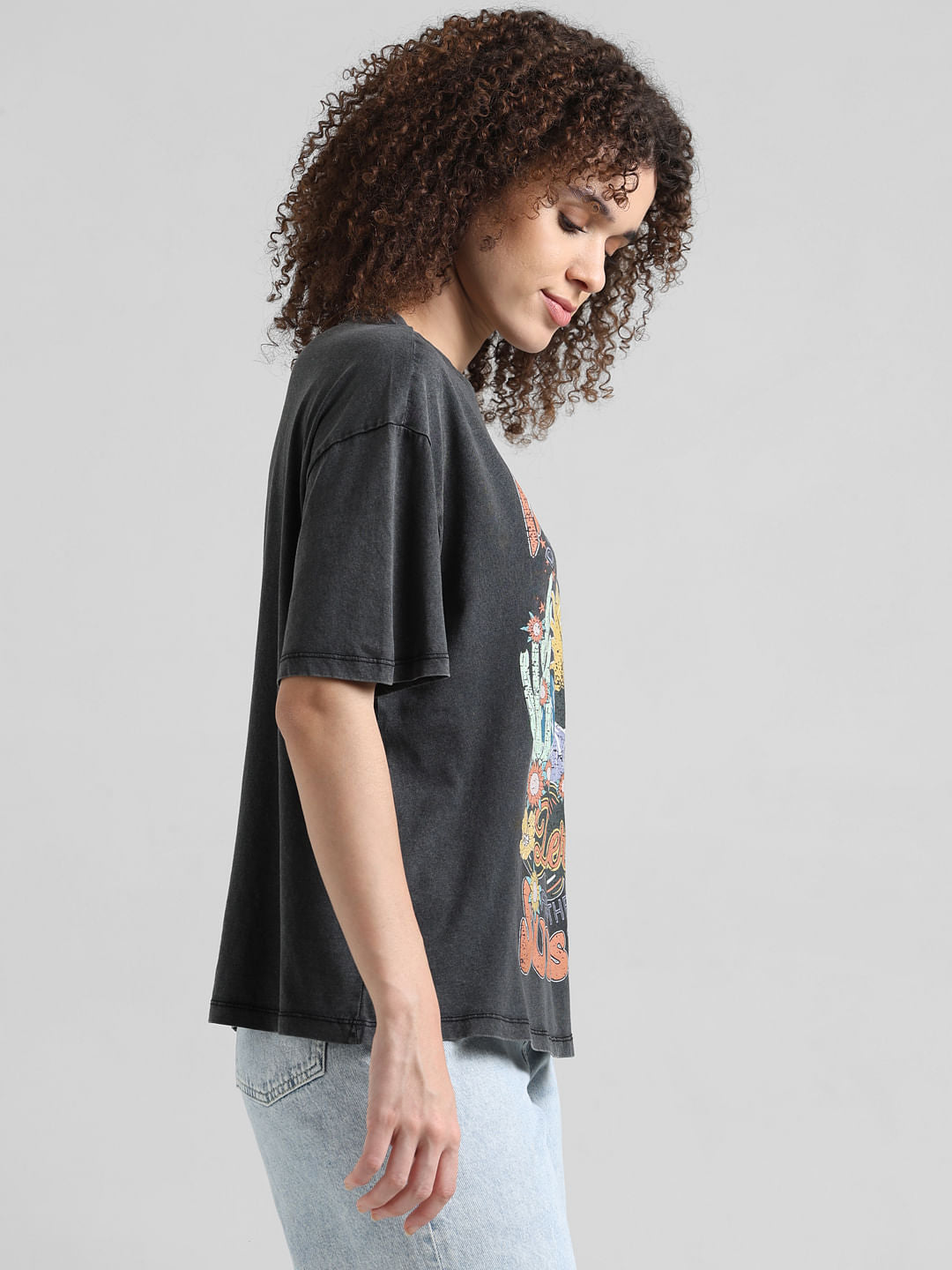 Black Washed Oversized T-Shirt