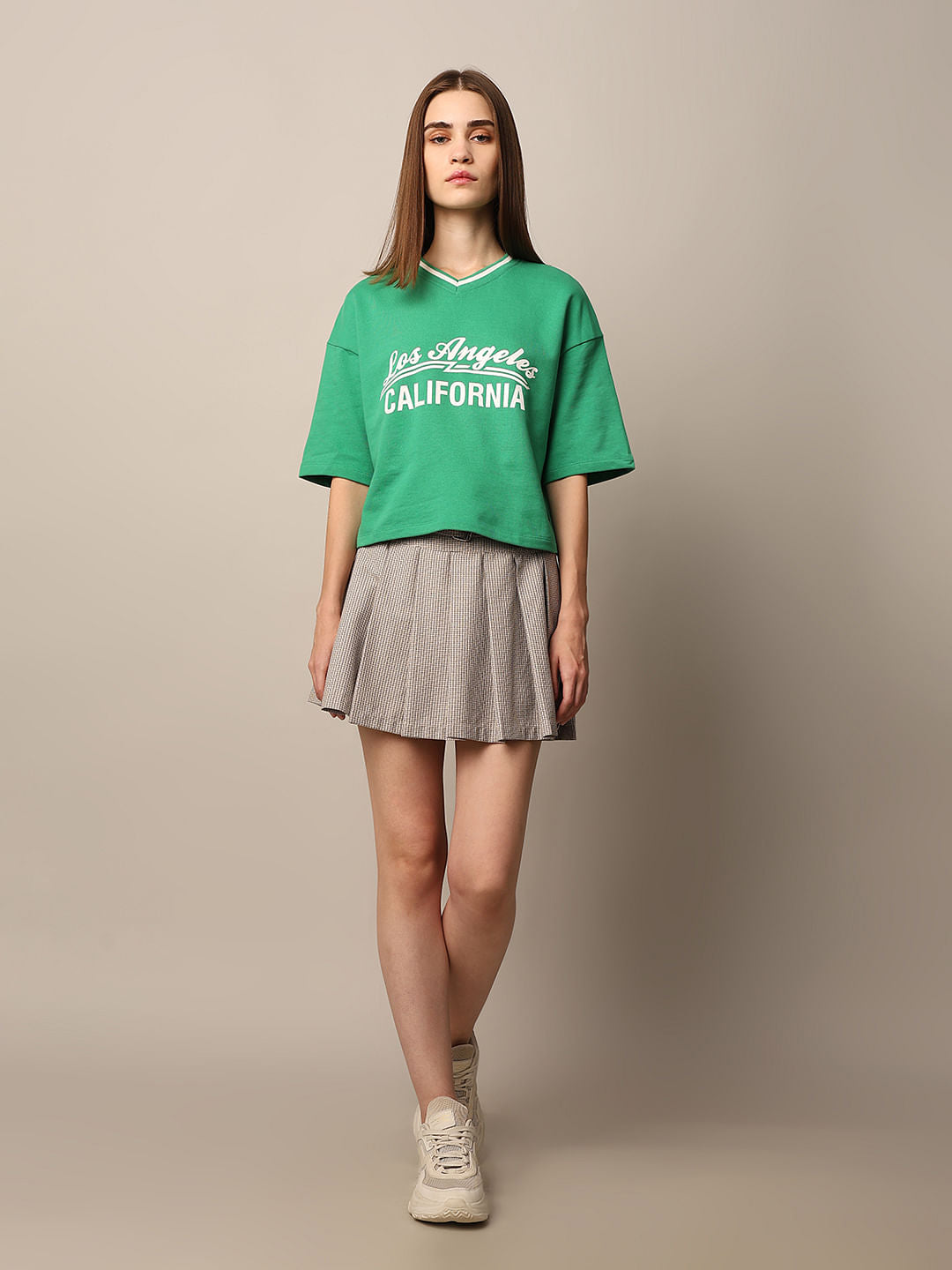 Green Varsity Cotton Top