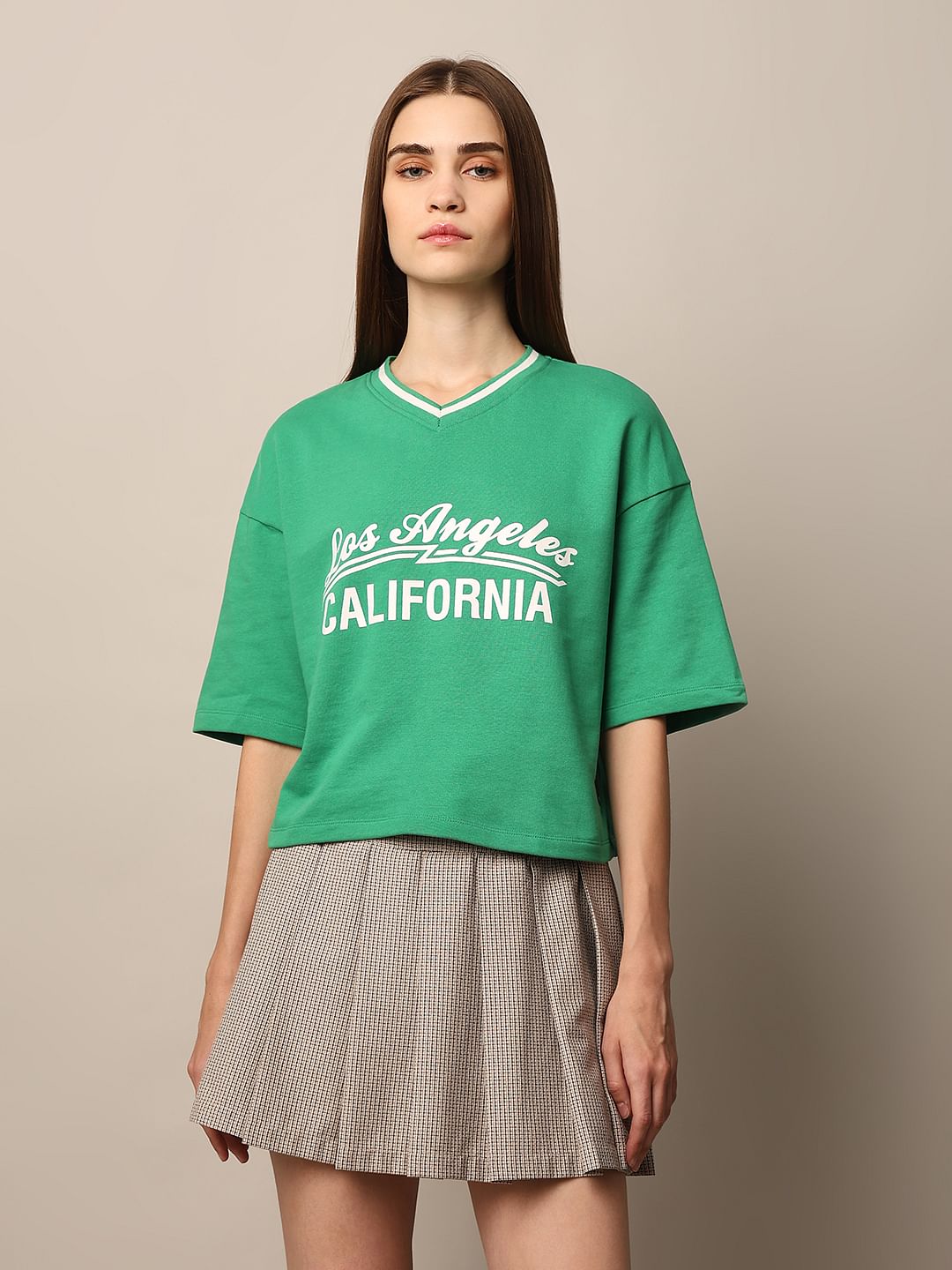 Green Varsity Cotton Top