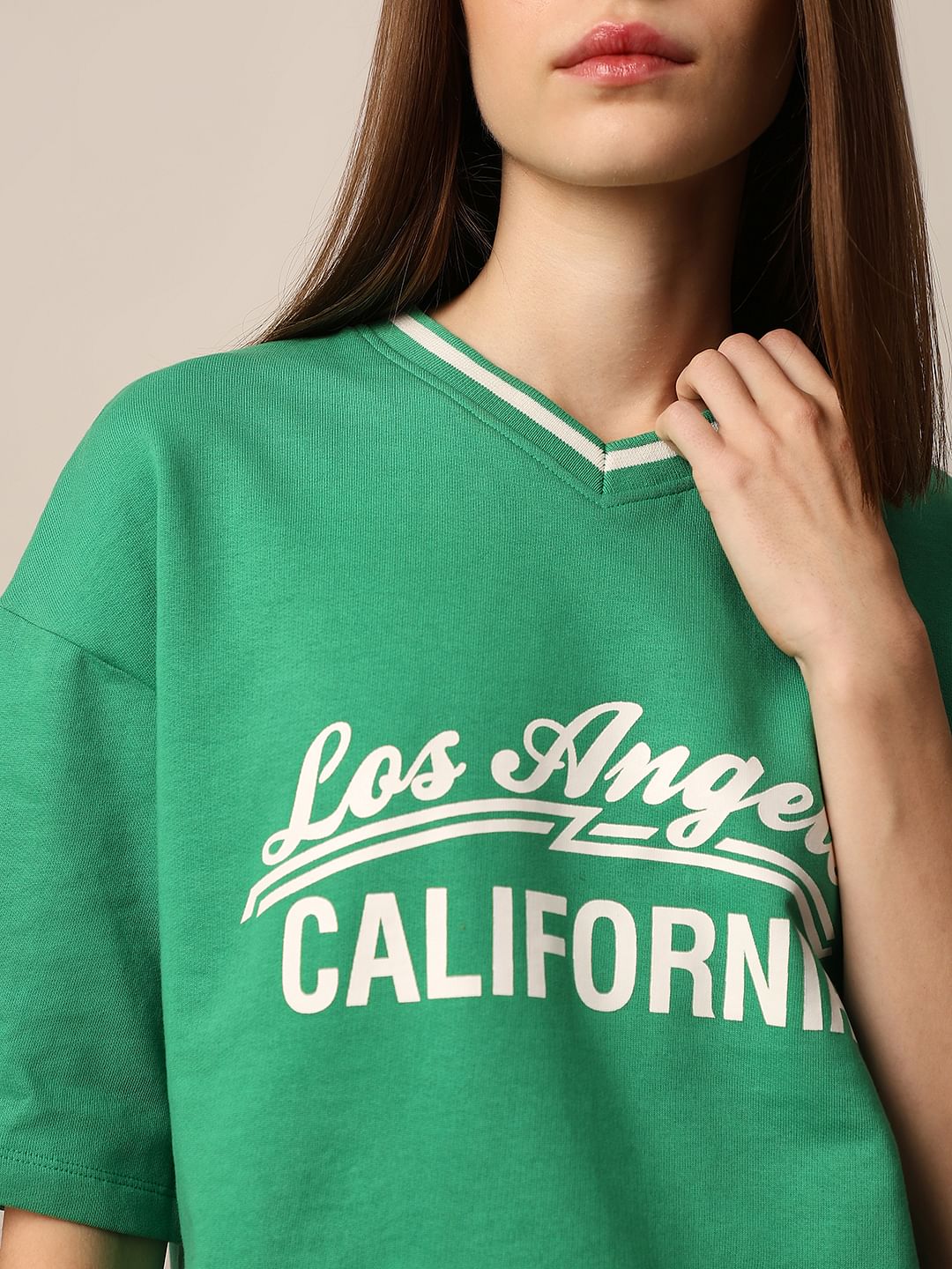 Green Varsity Cotton Top