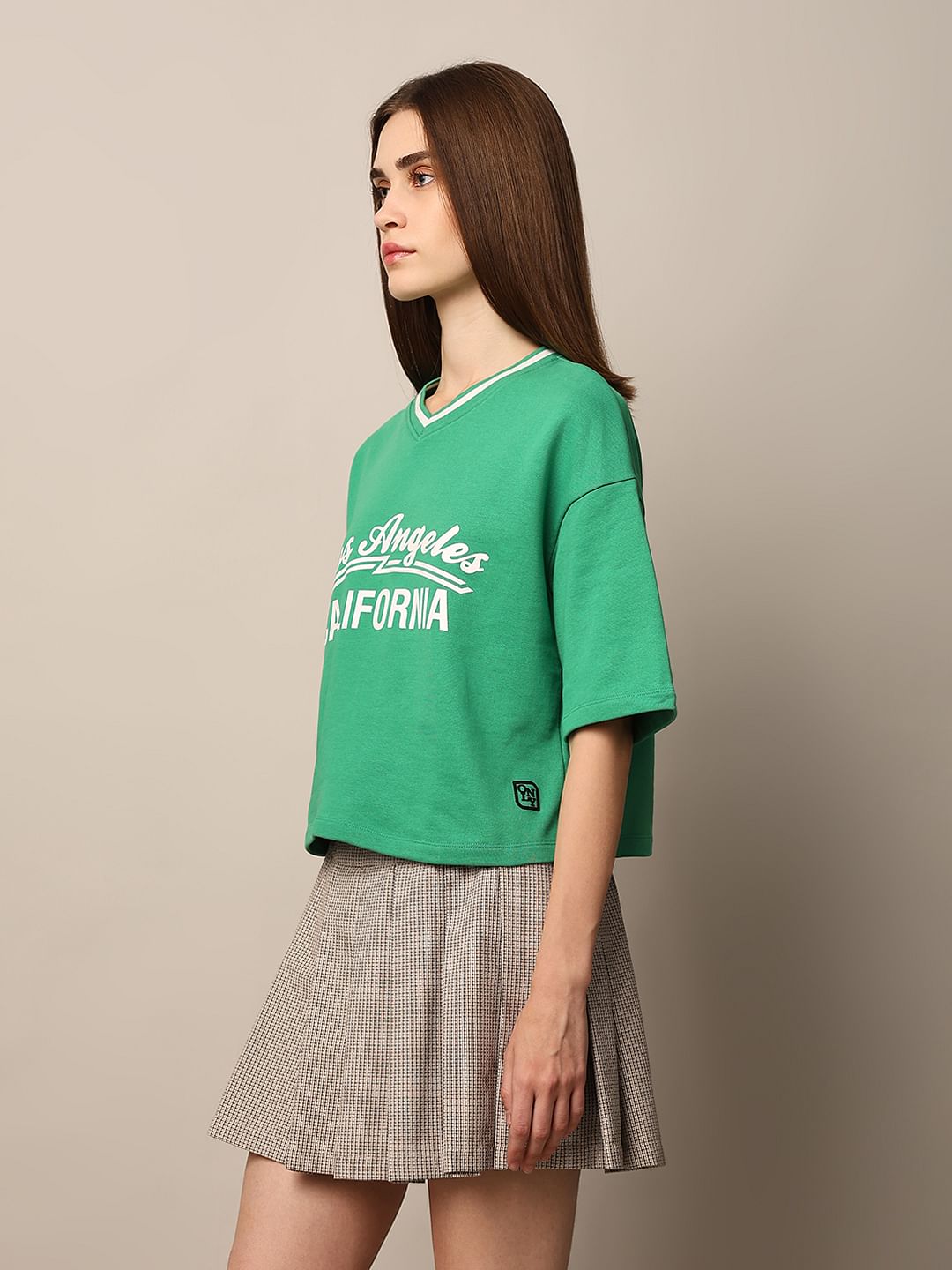 Green Varsity Cotton Top