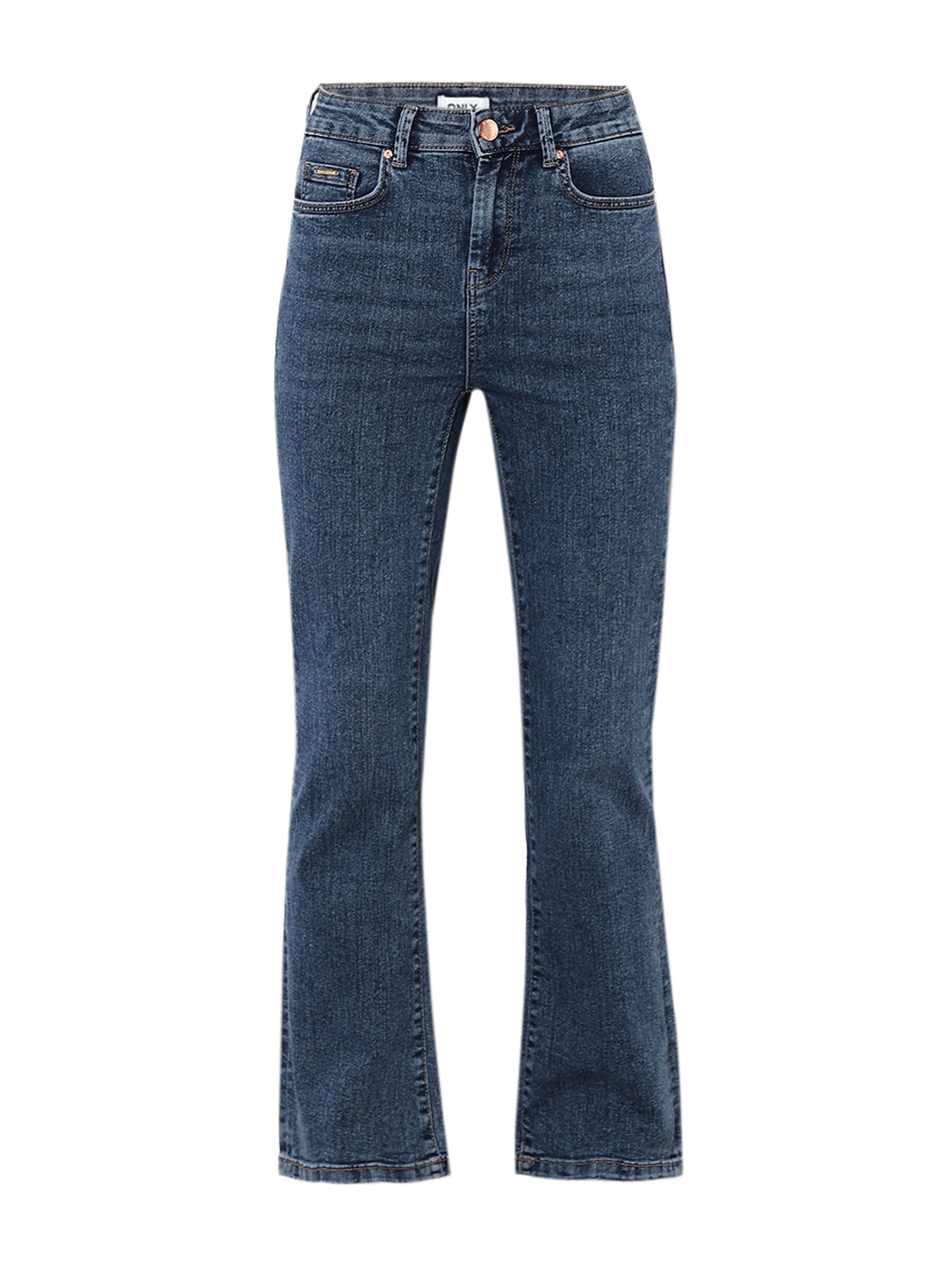Dark Blue High Rise Flared Jeans