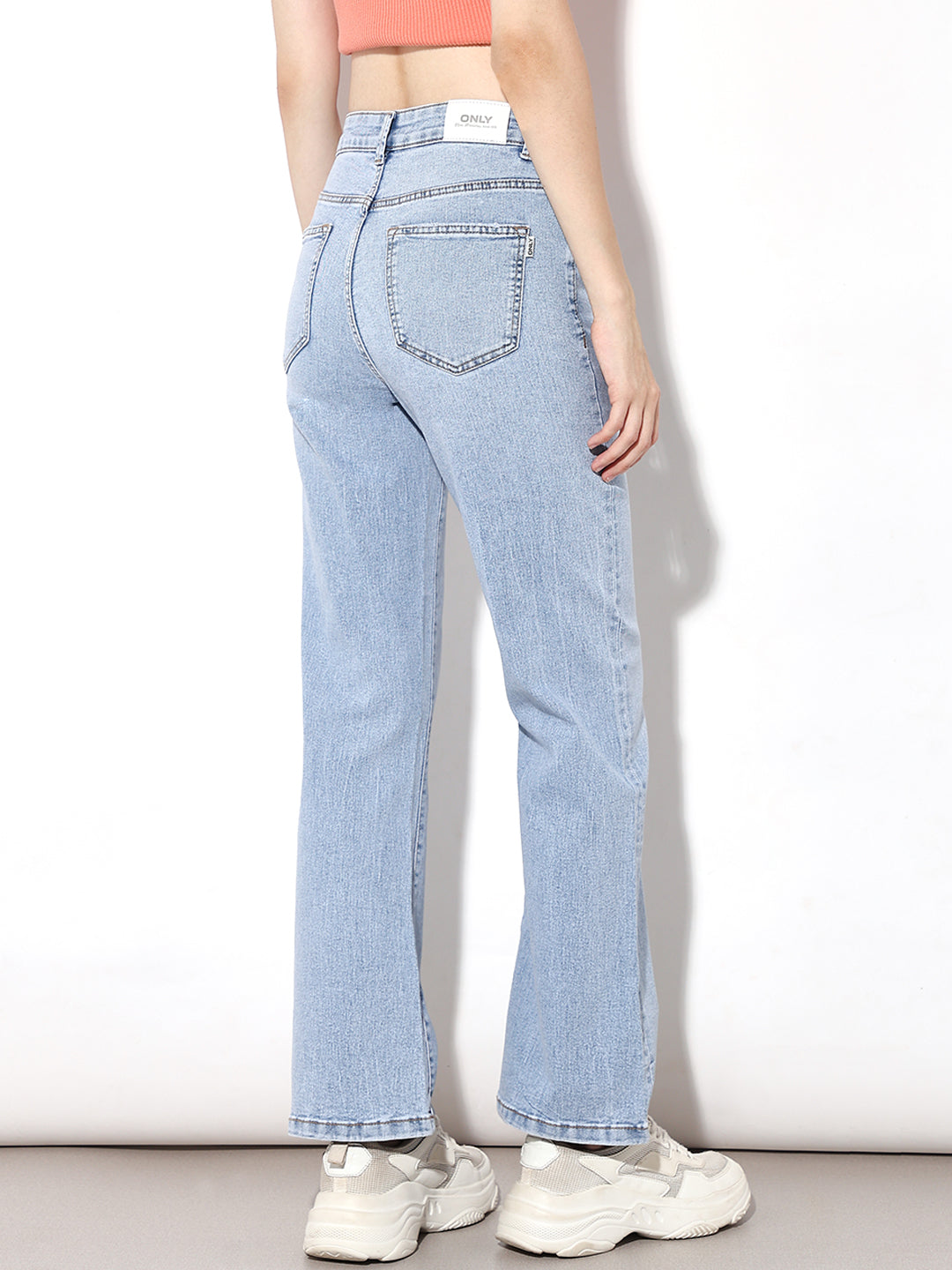Light Blue High Rise Flared Jeans