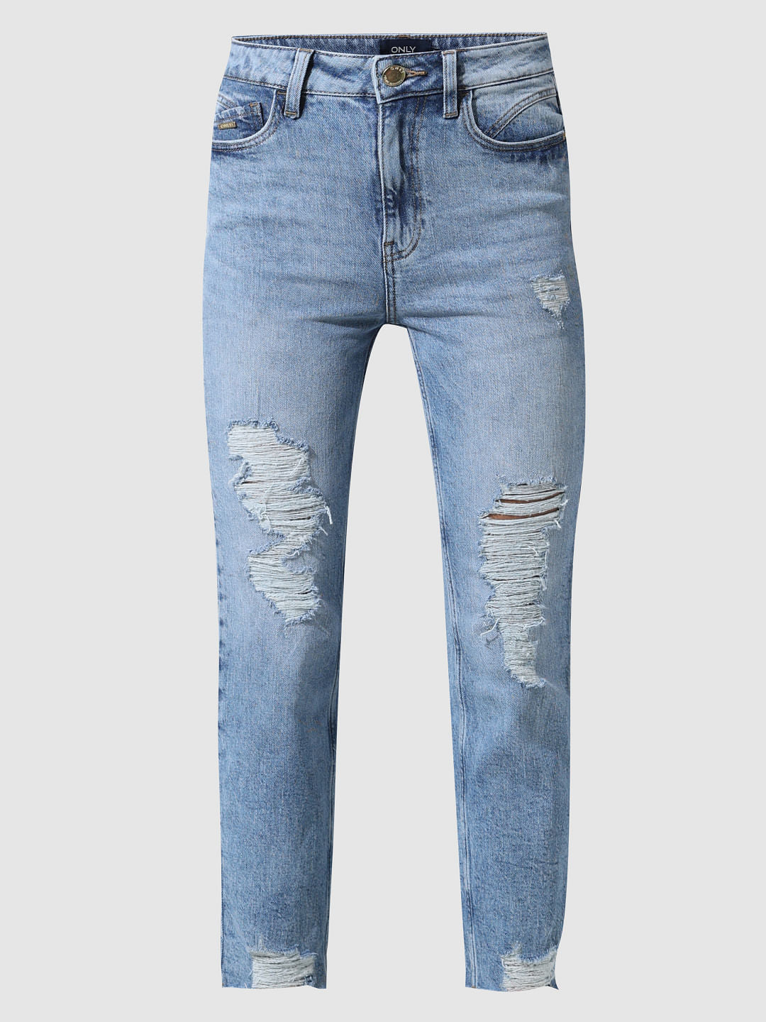 Blue High Rise Erin Distressed Jeans