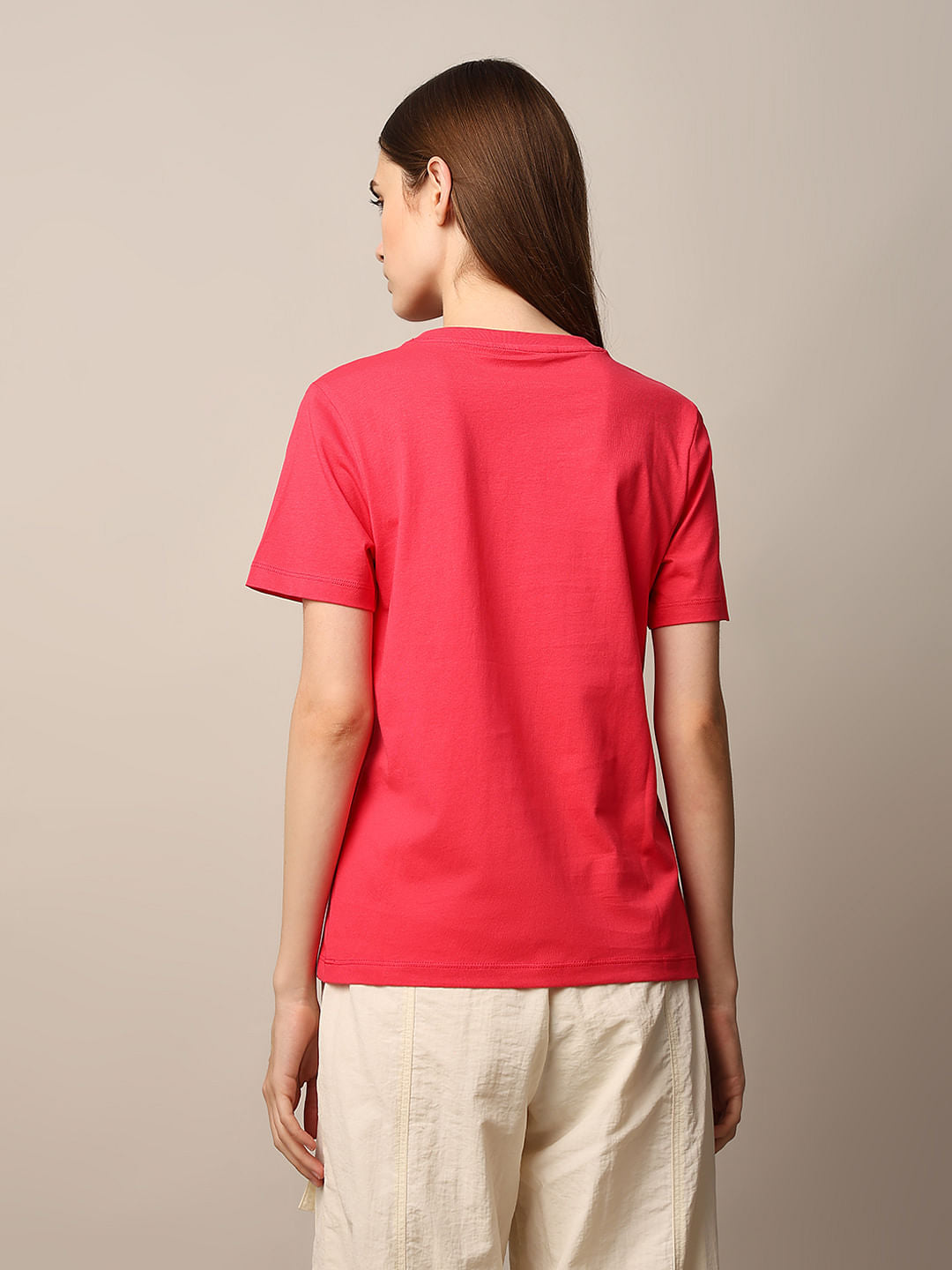 Red Printed Cotton T-Shirt