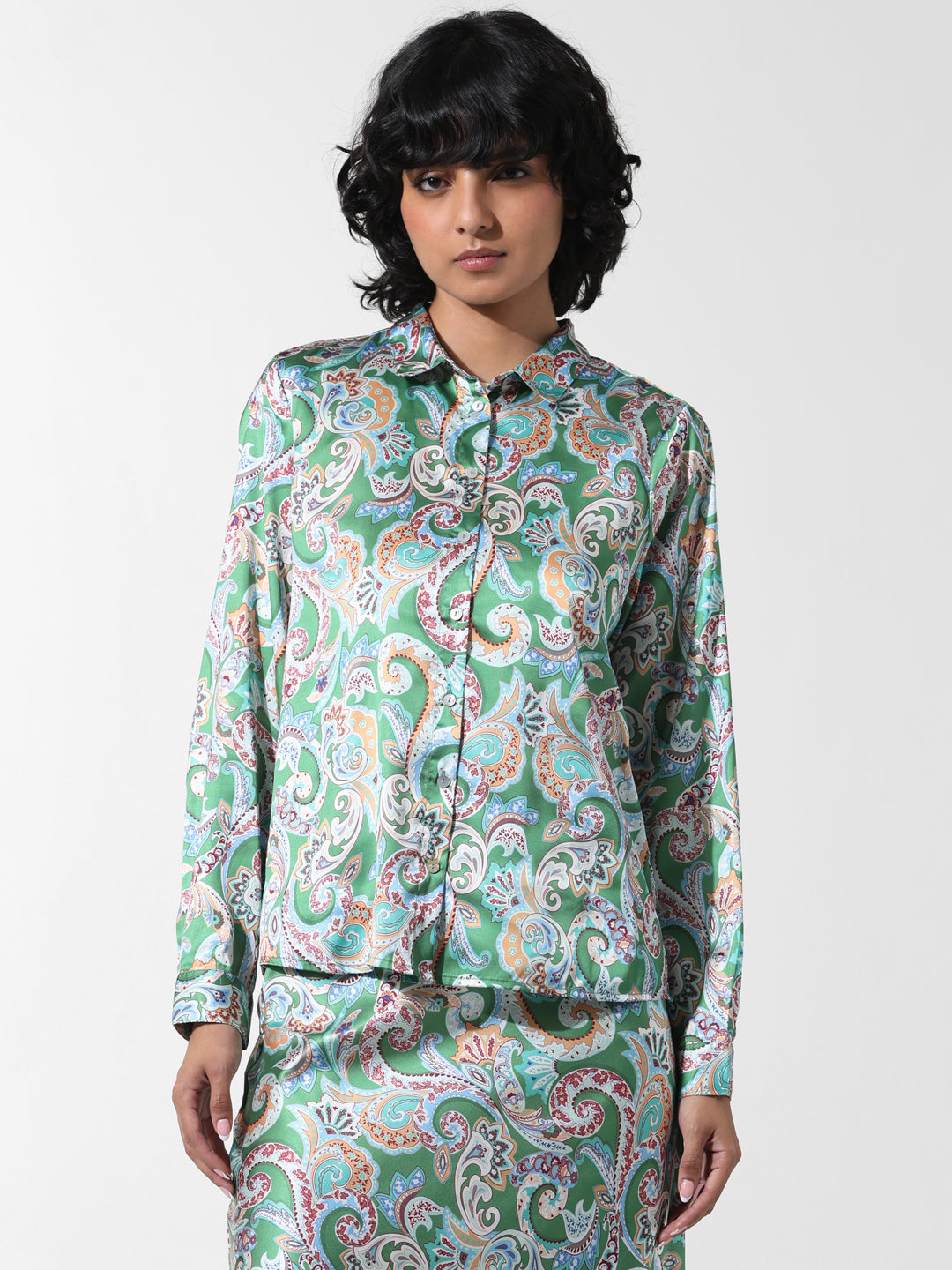 ONLY Green Casual All-Over Print Jumpsuit