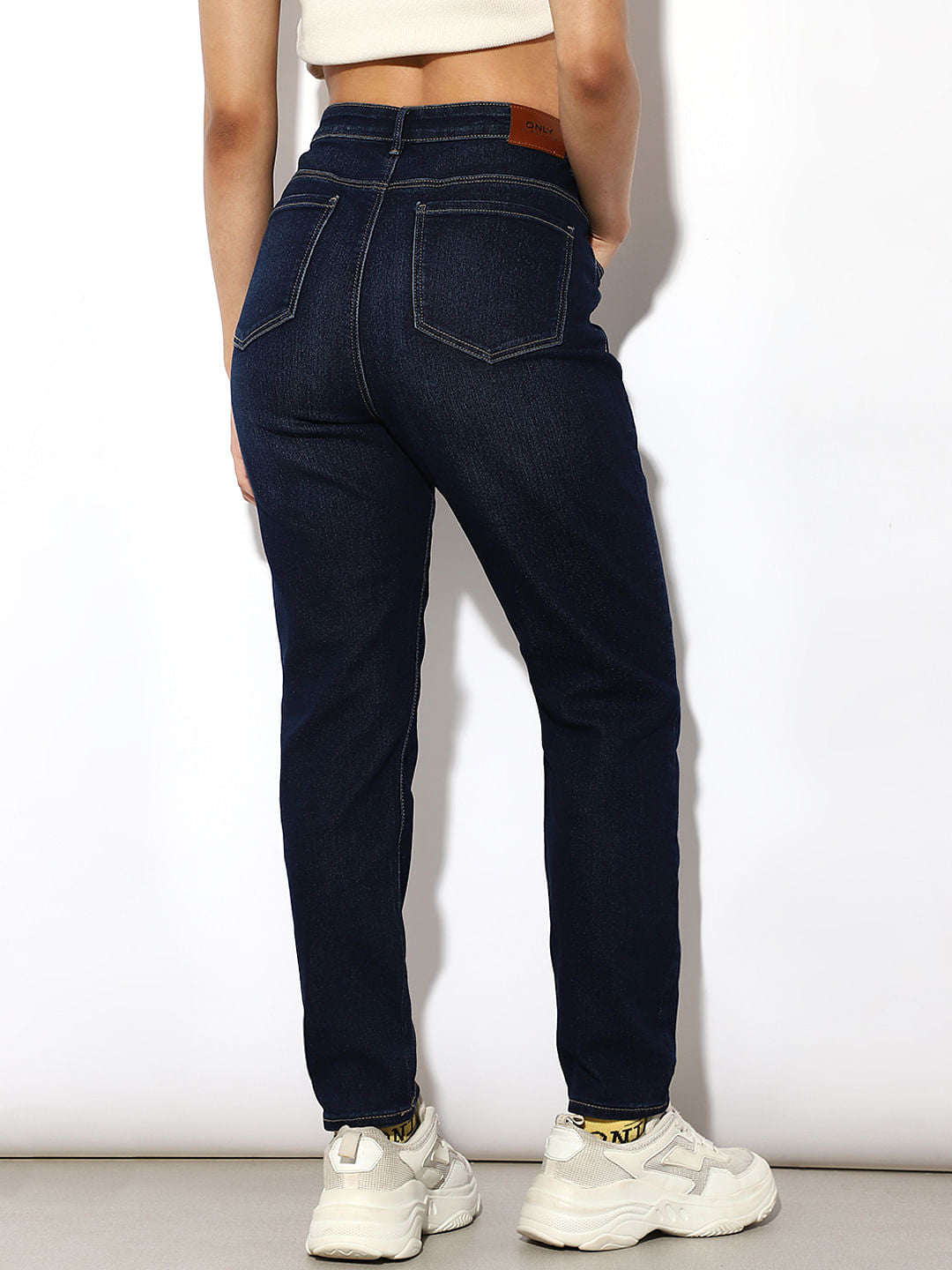 Dark Blue Mid Rise Carmen Skinny Jeans