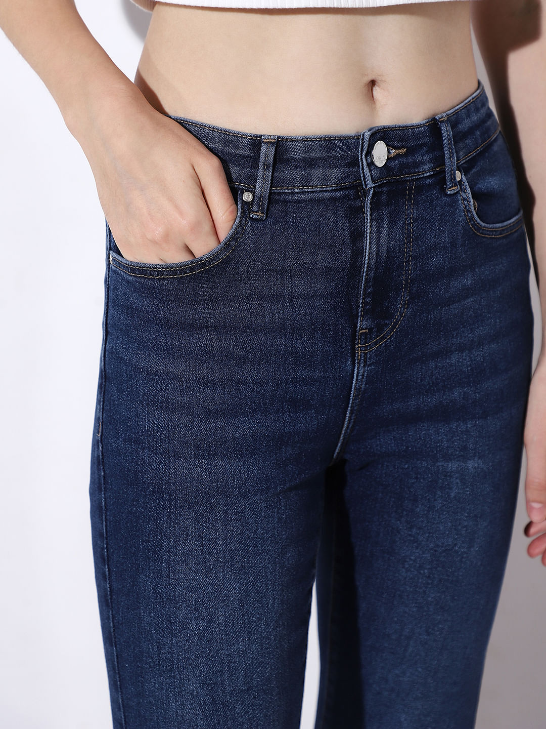 Blue High Rise Skinny Fit Jeans