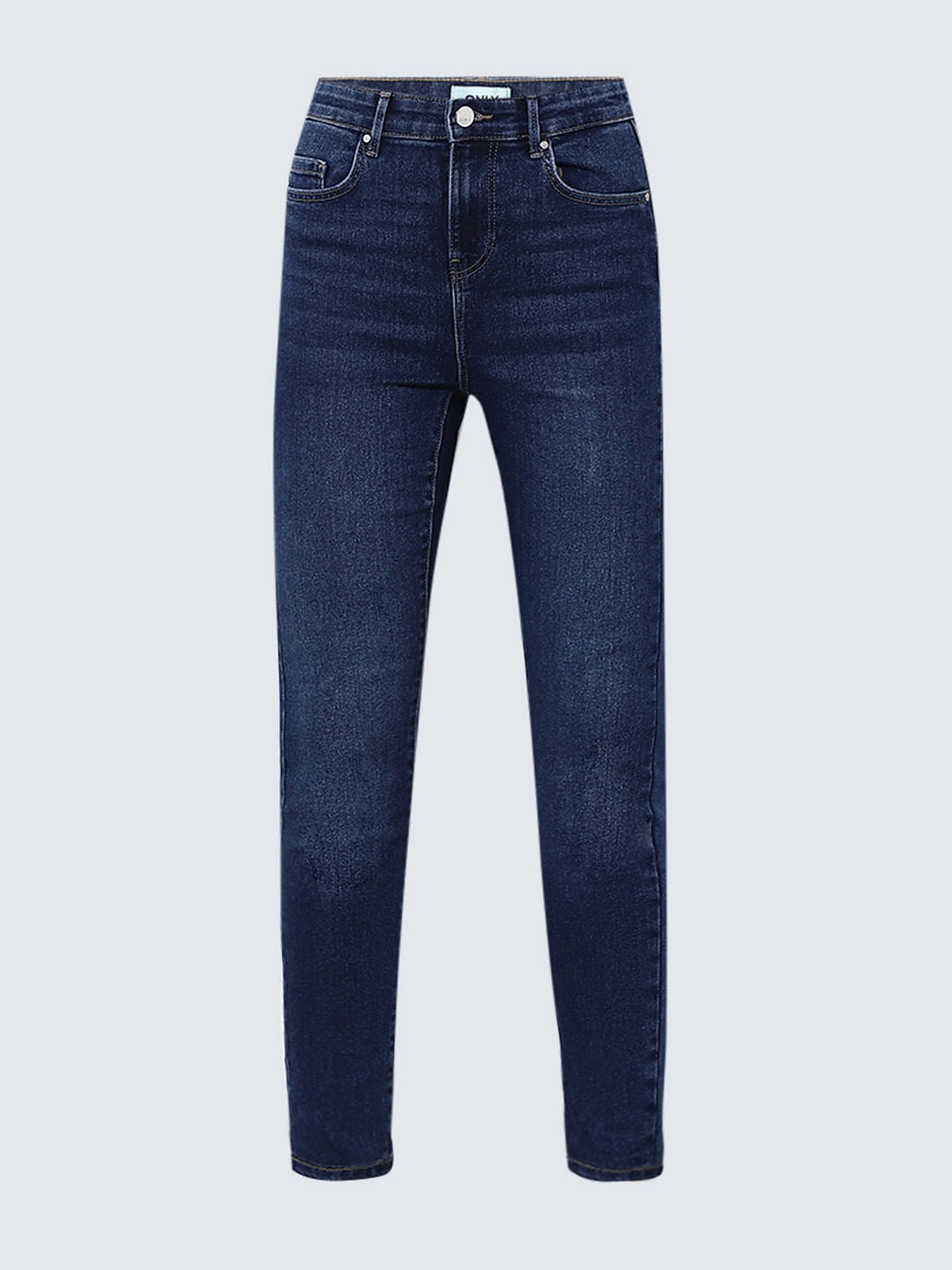 Blue High Rise Skinny Fit Jeans