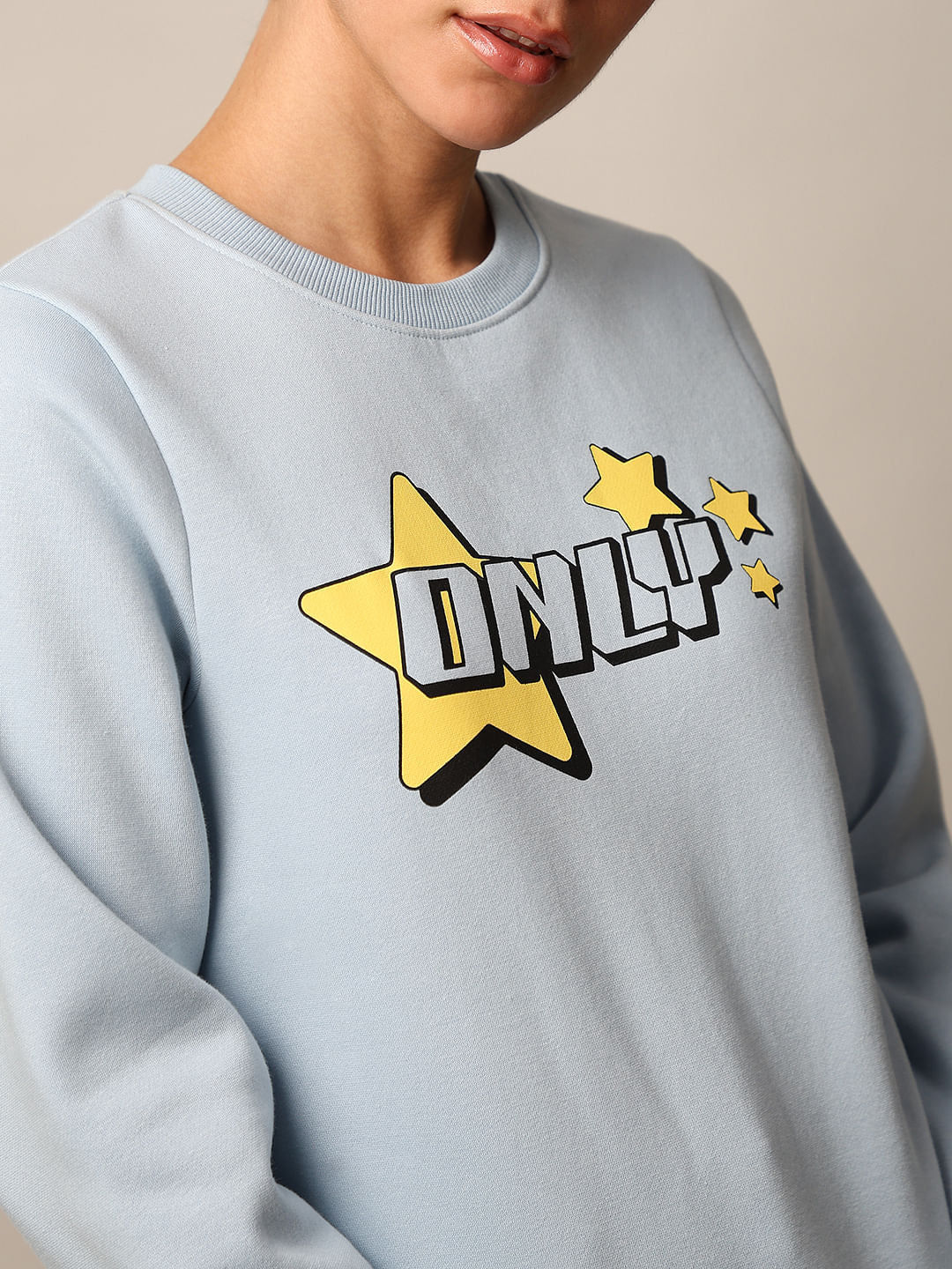 Blue Printed Sweatshirt