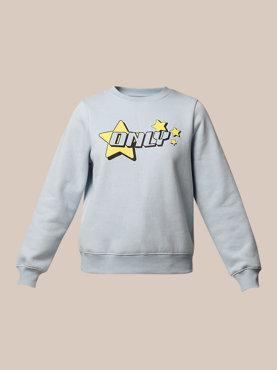 Blue Printed Sweatshirt