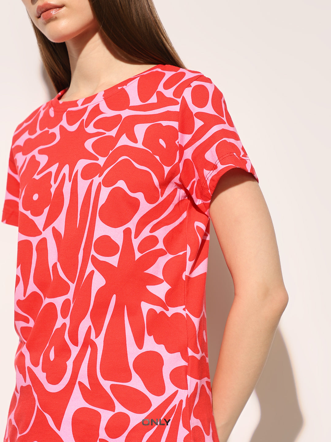 Red Cotton Printed T-shirt