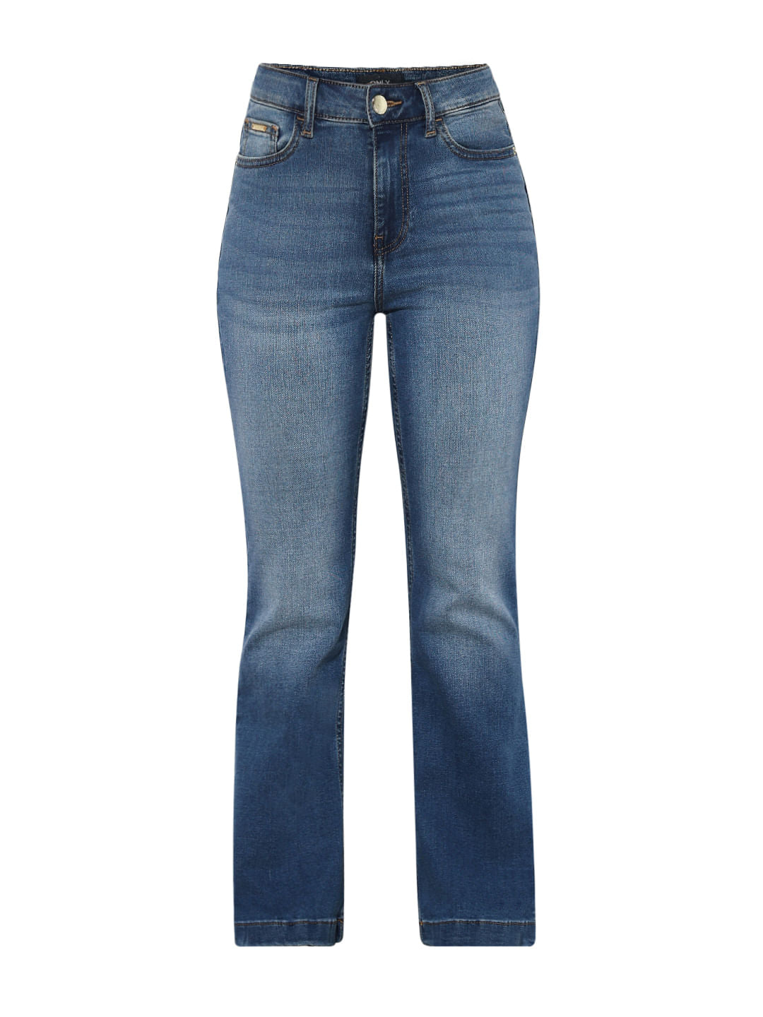 Blue High Rise Flared Jeans
