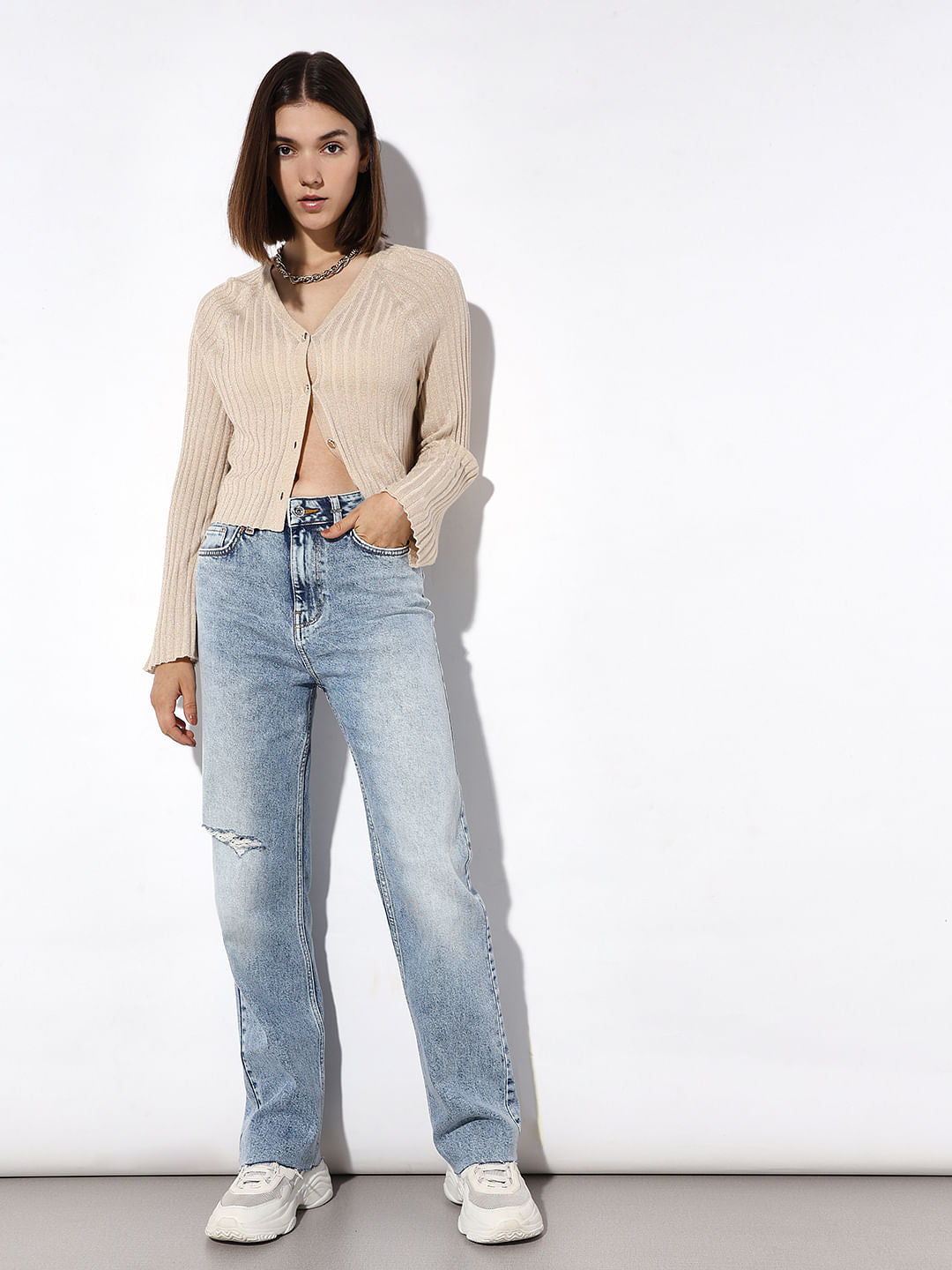 Blue Straight Fit Jeans