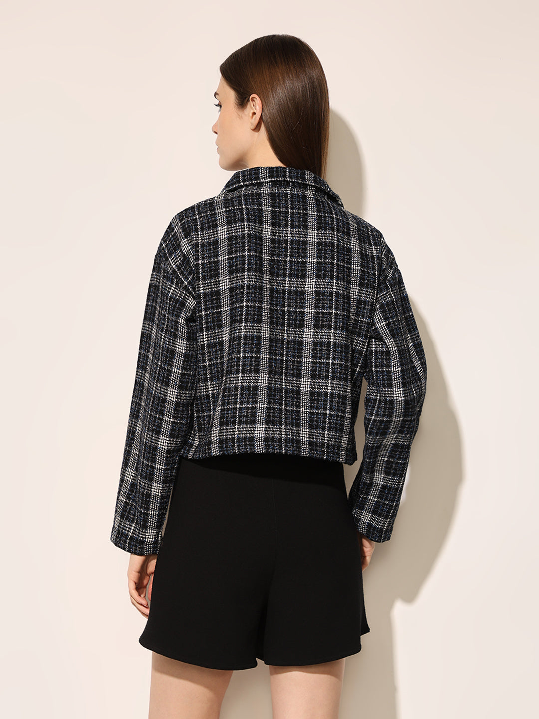 ONLY Dark Blue Tweed Jacket